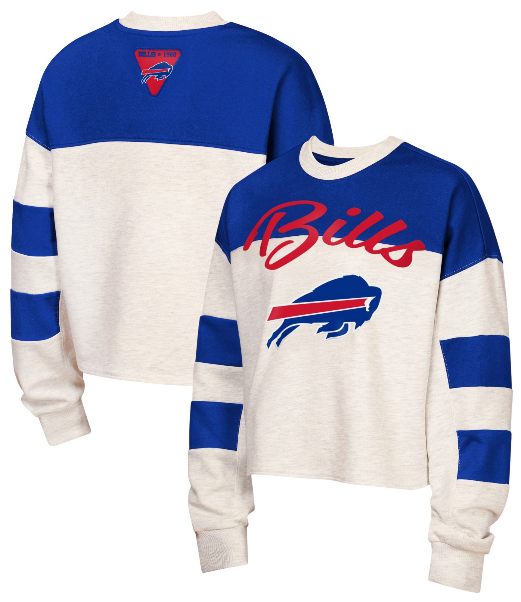 NFL Team Apparel Youth Buffalo Bills Royal Dynasty Long Sleeve Shirt