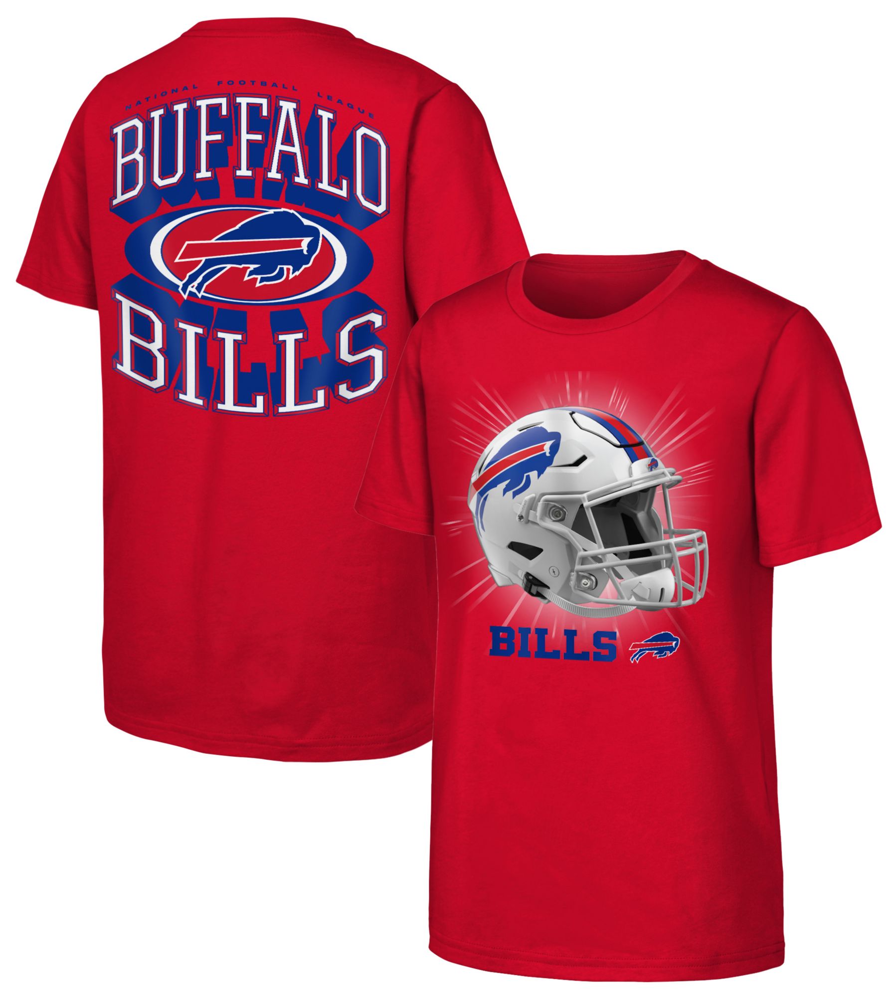 NFL Team Apparel Youth Buffalo Bills Red Mentality T-Shirt