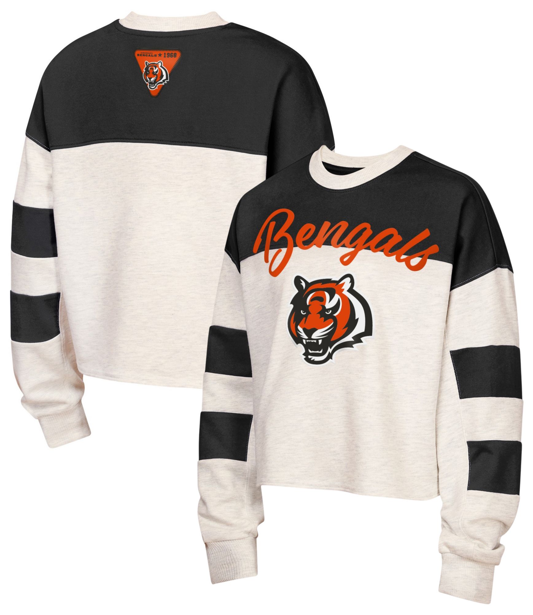 NFL Team Apparel Youth Cincinnati Bengals Black Dynasty Long Sleeve Shirt