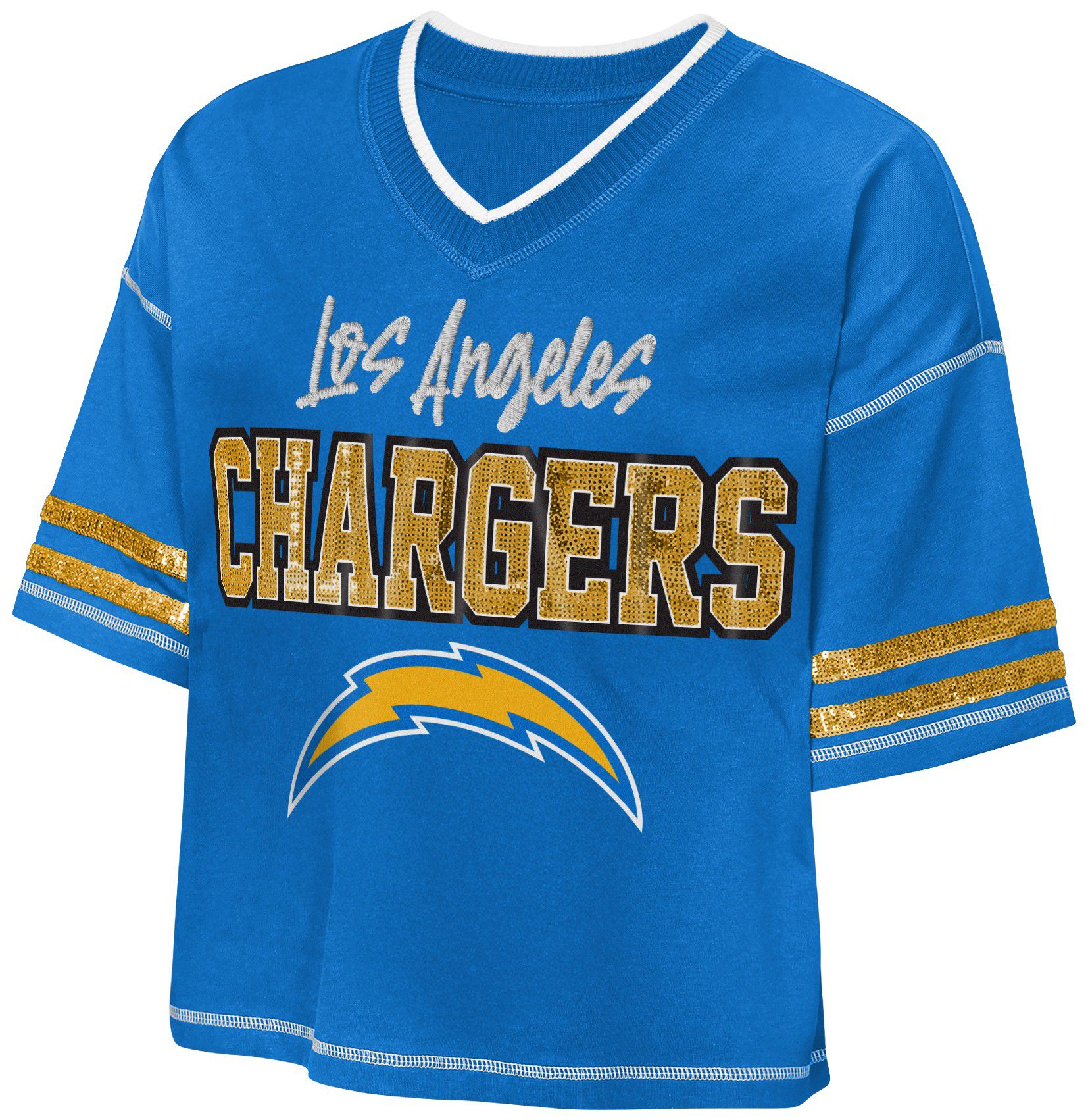 NFL Team Apparel Youth Los Angeles Chargers Blue Toe Tap T-Shirt