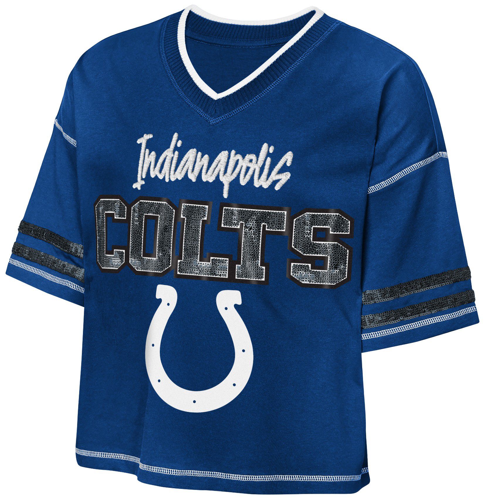 NFL Team Apparel Youth Indianapolis Colts Blue Toe Tap T-Shirt