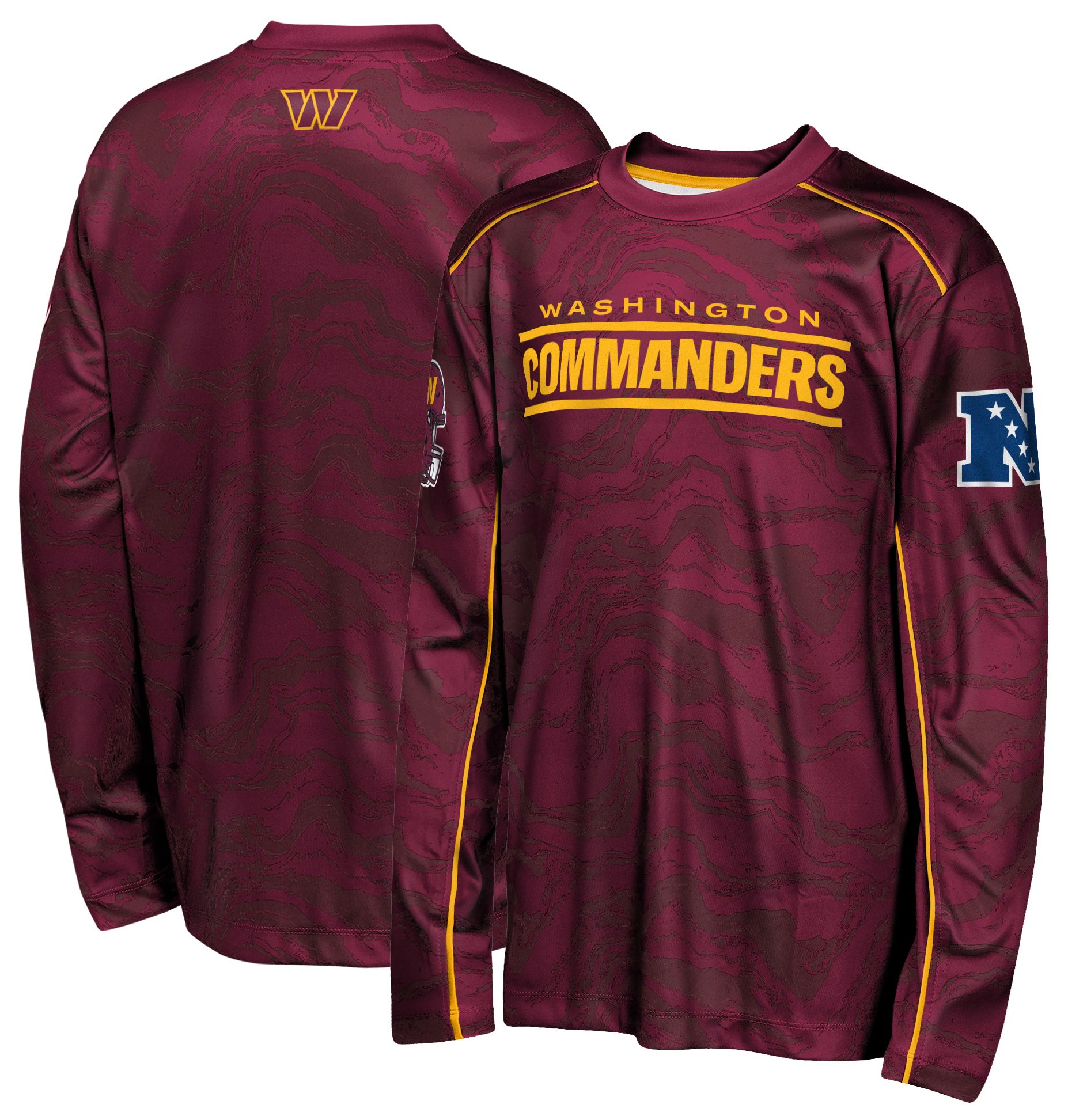 NFL Team Apparel Youth Washington Commanders Red Tailgate Long Sleeve Shirt