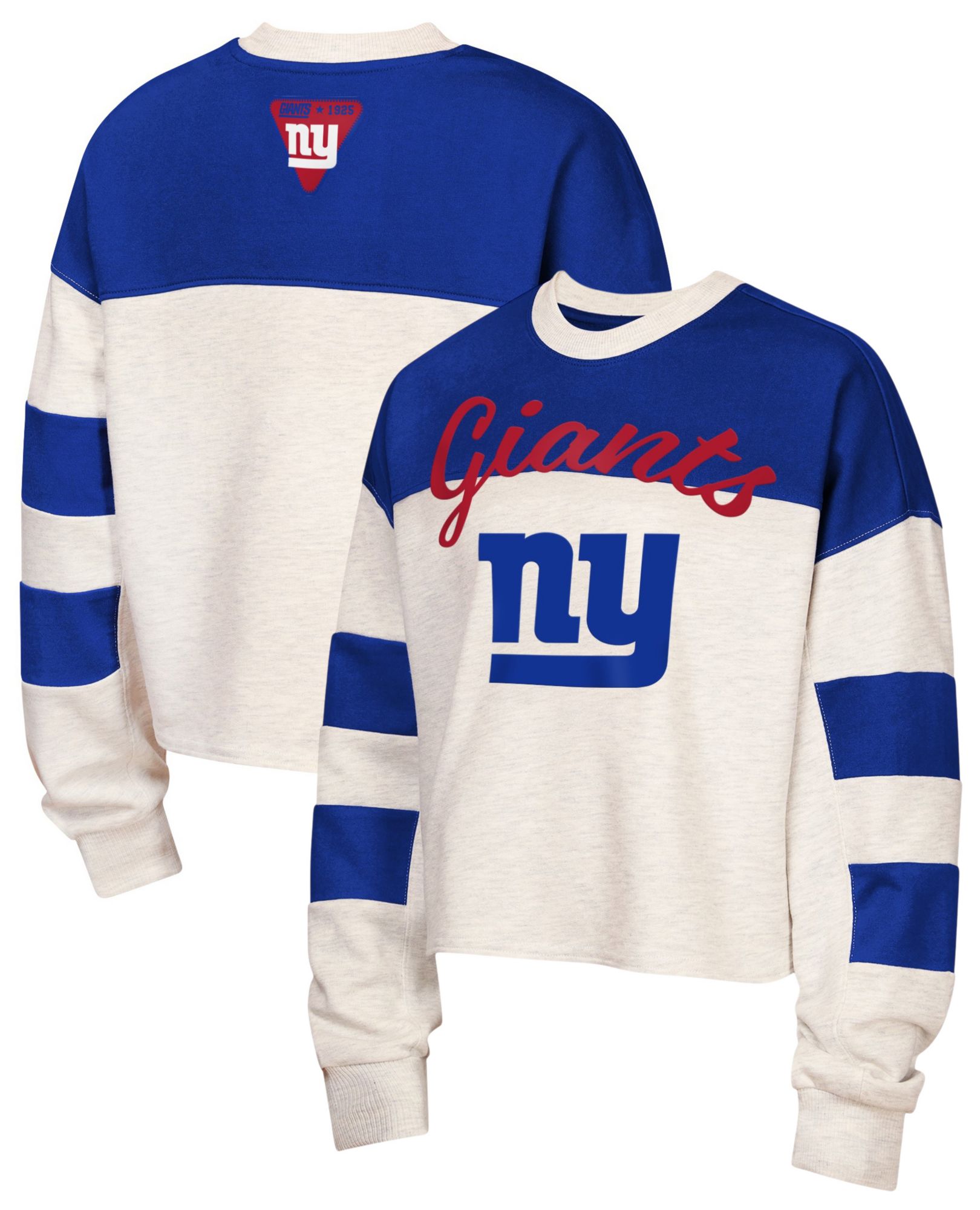 NFL Team Apparel Youth New York Giants Blue Dynasty Long Sleeve Shirt