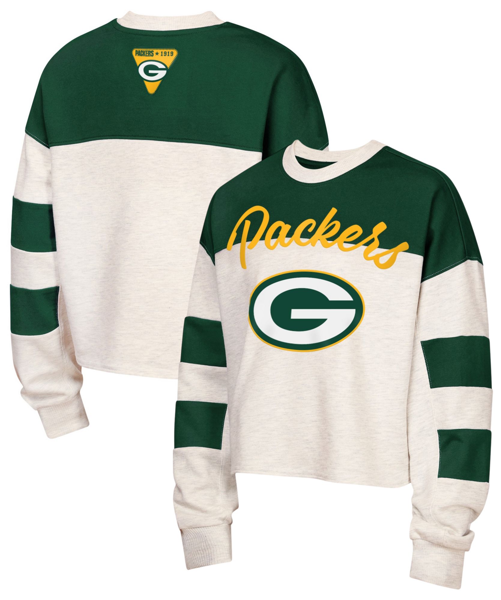 NFL Team Apparel Youth Green Bay Packers Green Dynasty Long Sleeve Shirt