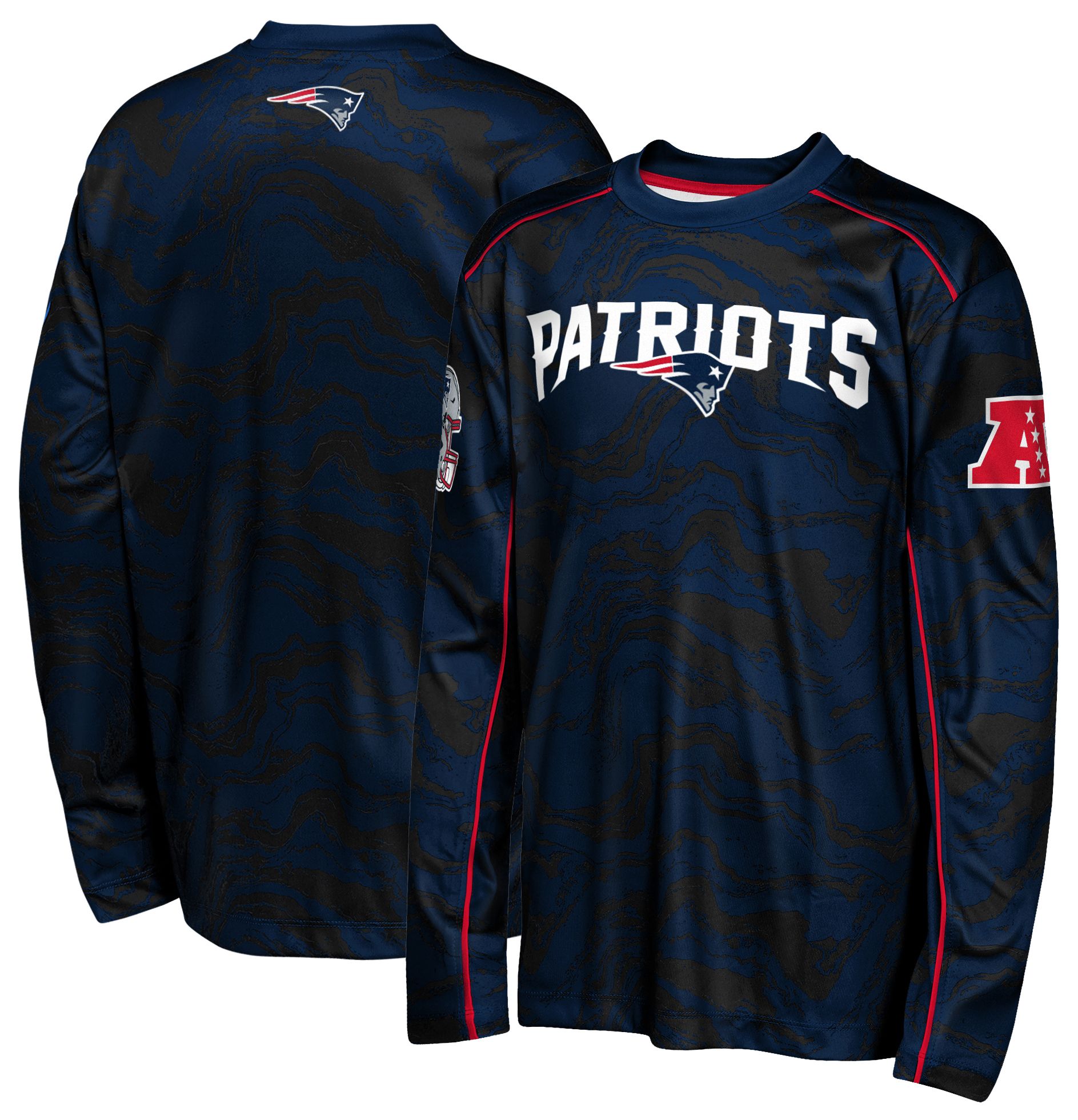 NFL Team Apparel Youth New England Patriots Mentality Long Sleeve Shirt