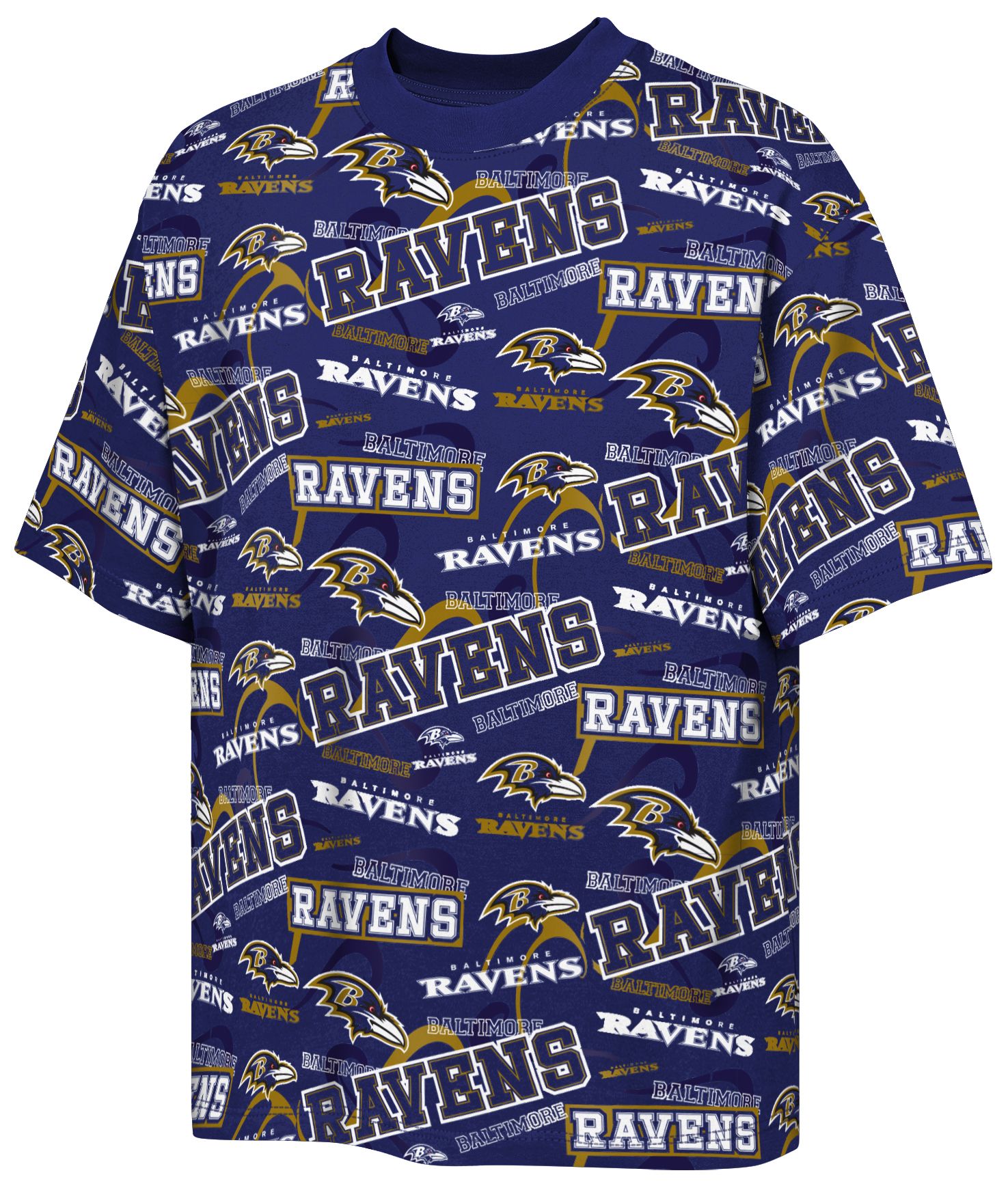 NFL Team Apparel Youth Baltimore Ravens Purple Shift T-Shirt