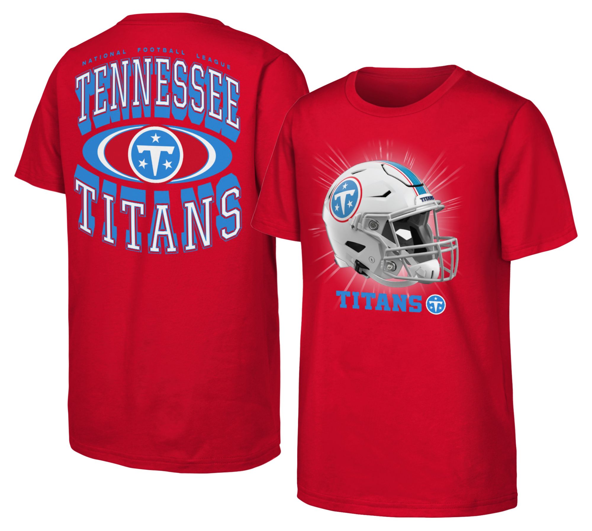 NFL Team Apparel Youth Tennessee Titans Red Mentality T-Shirt