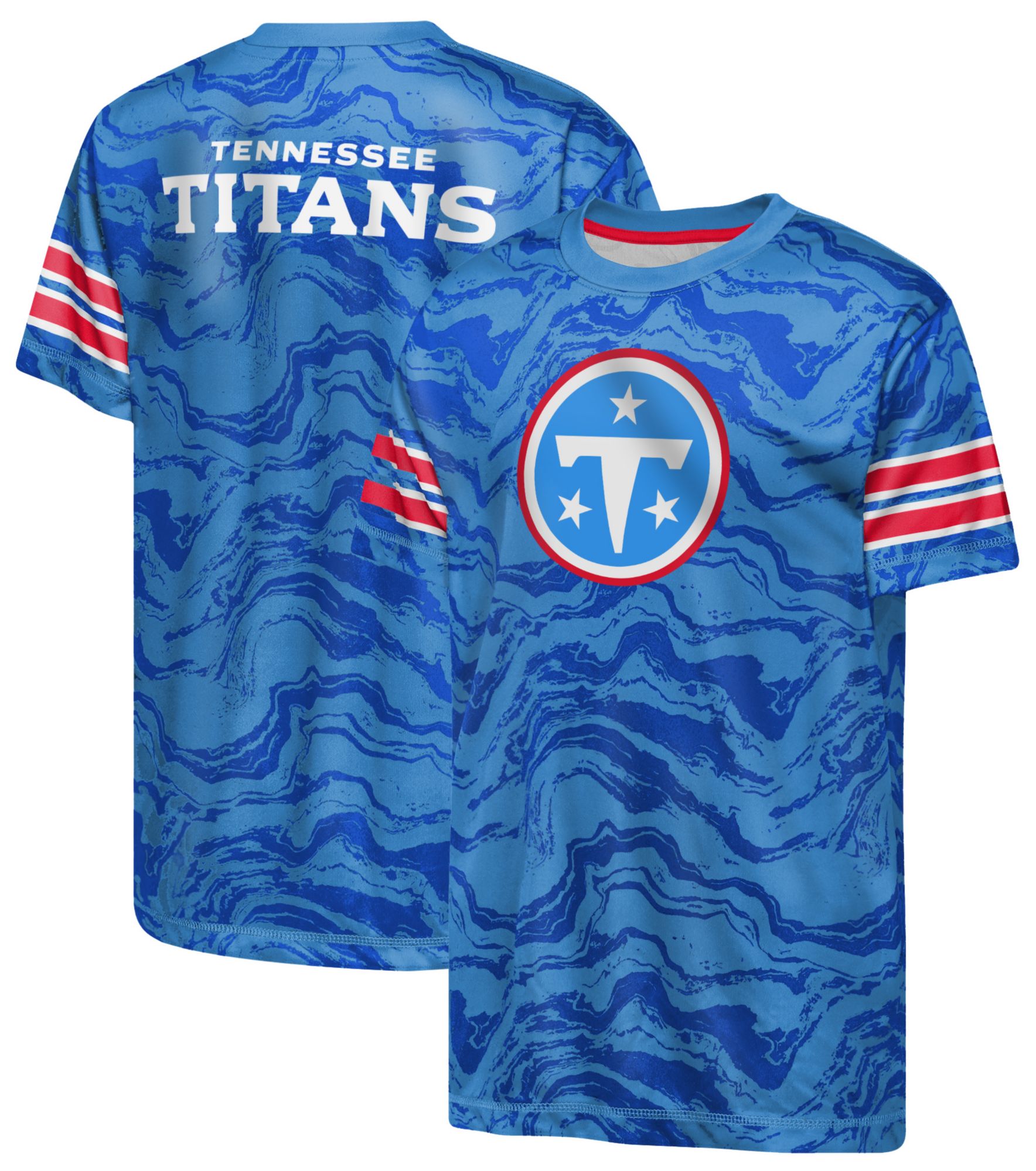 NFL Team Apparel Youth Tennessee Titans Slant Route T-Shirt