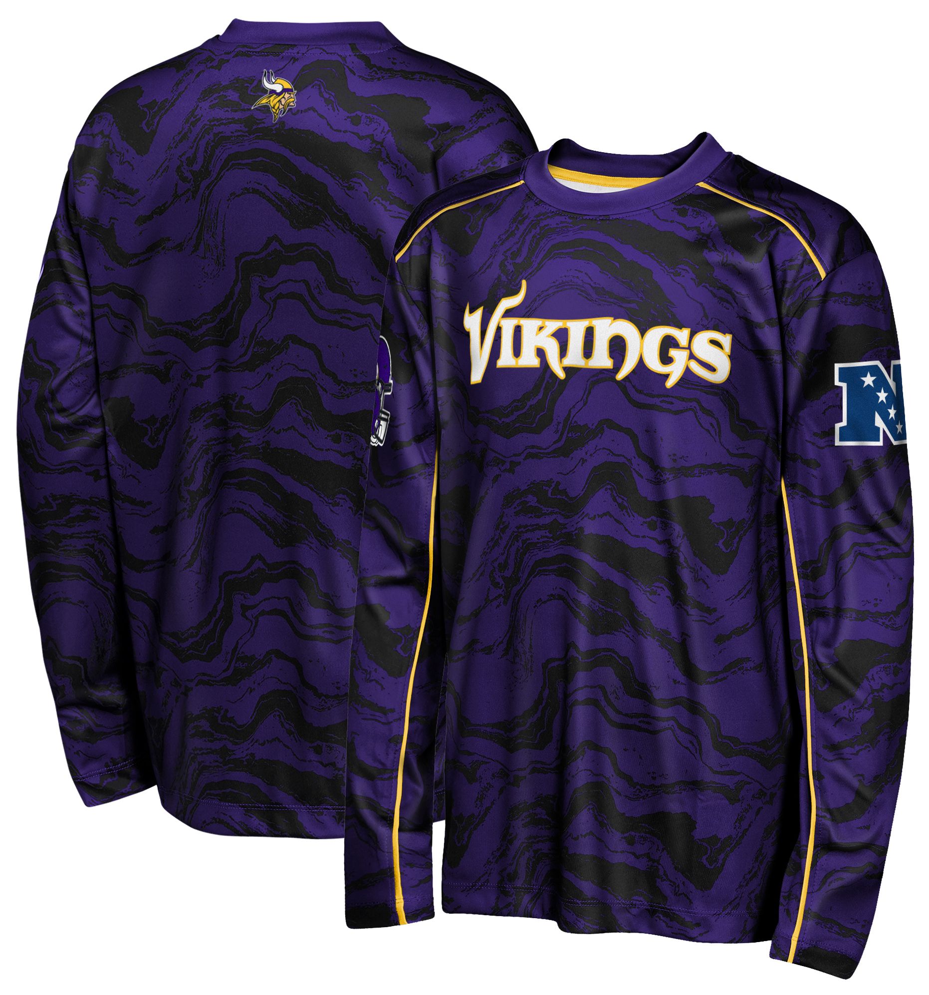 NFL Team Apparel Youth Minnesota Vikings Purple Tailgate Long Sleeve Shirt
