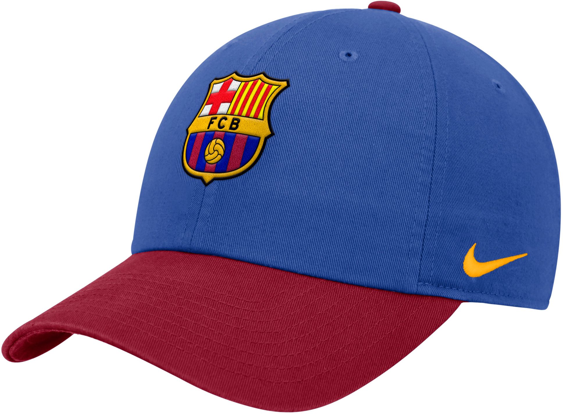 Nike Adult FC Barcelona Blue Core Team 2-Tone Crest Dad Hat