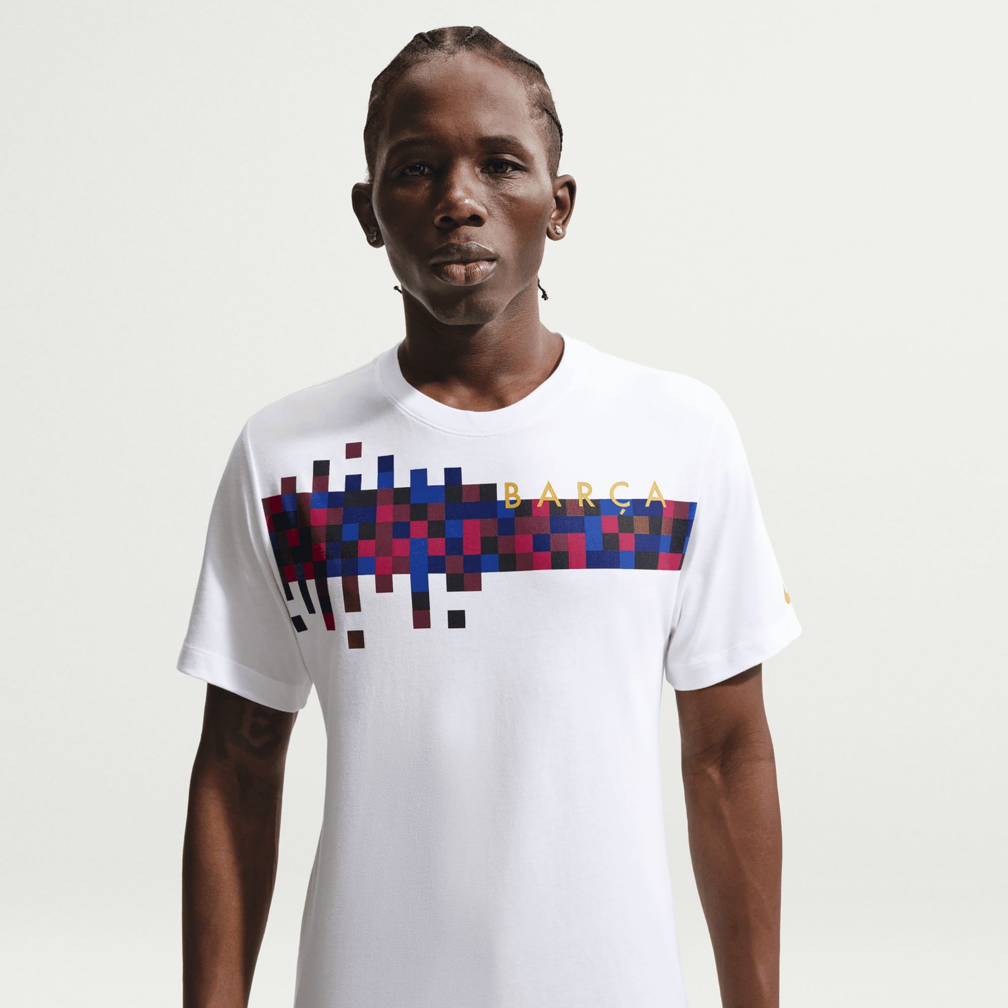 Nike Adult FC Barcelona White T-Shirt