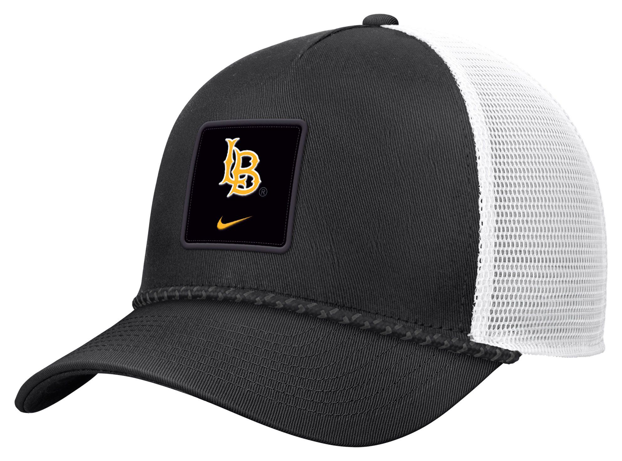 Nike Adult Long Beach State 49ers Black Gameday Adjustable Trucker Hat