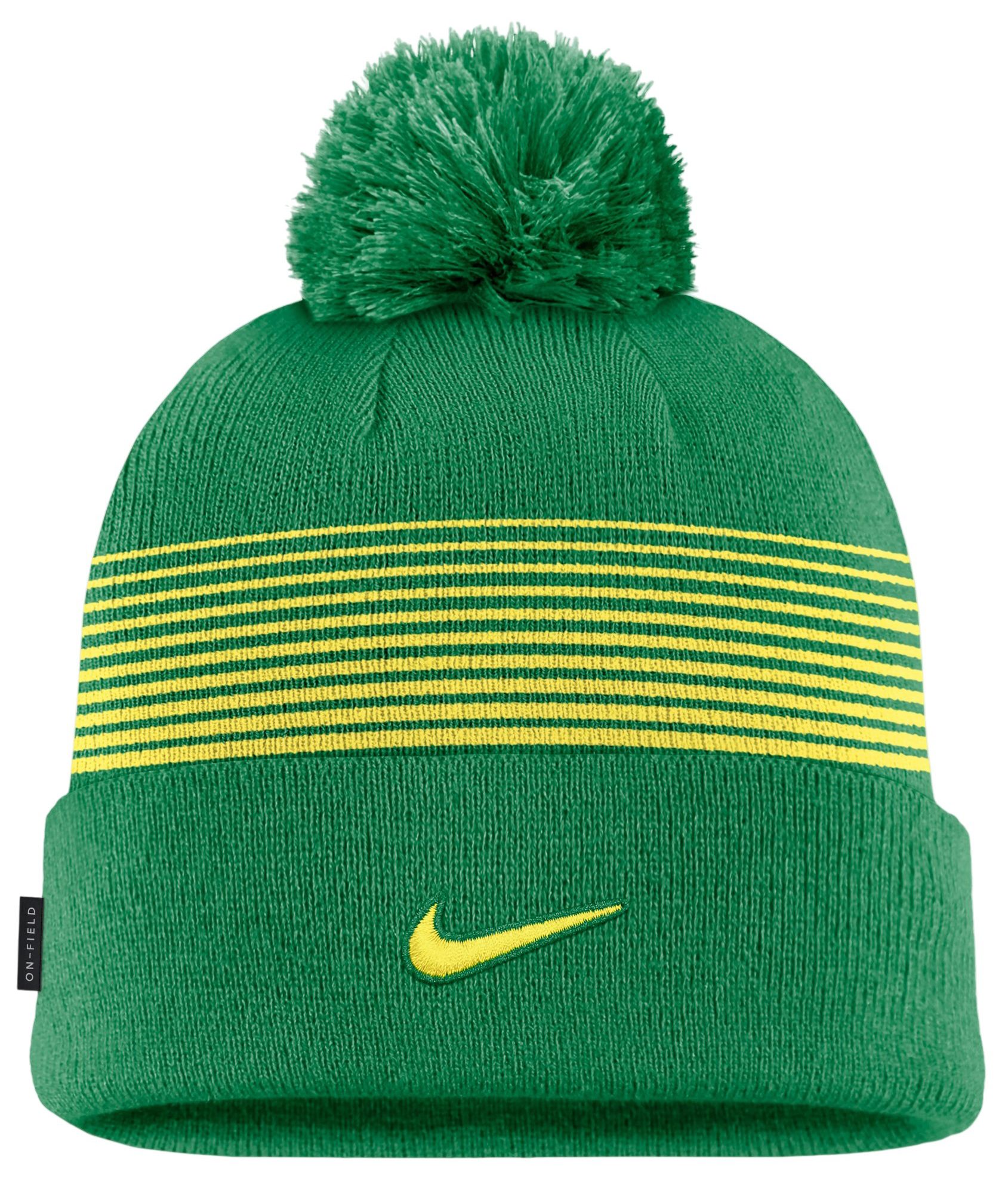 Nike Adult Oregon Ducks Peak Gameday Cuffed Knit Pom Beanie
