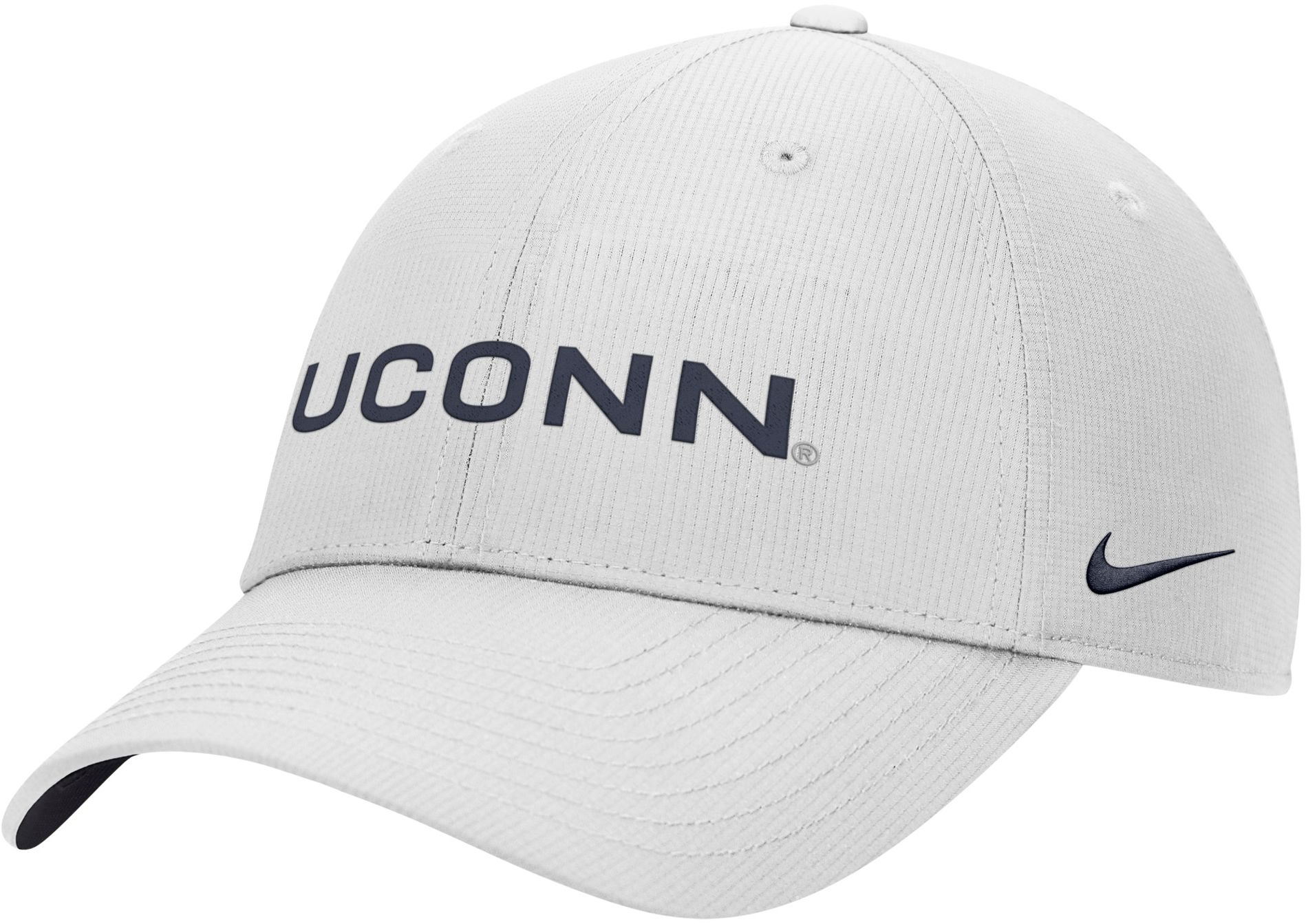 Nike Adult UConn Huskies White Rip Stop Club Adjustable Hat