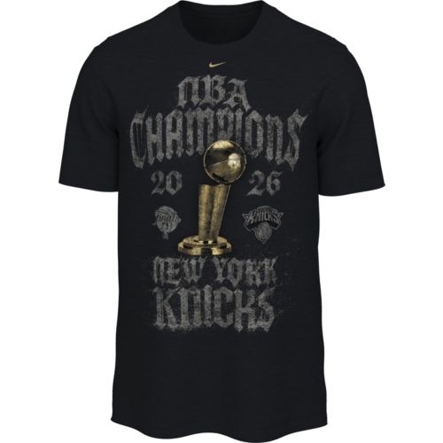 Nike Adult 2026 NBA Champions New York Knicks Authentic Locker Room Black T-Shirt
