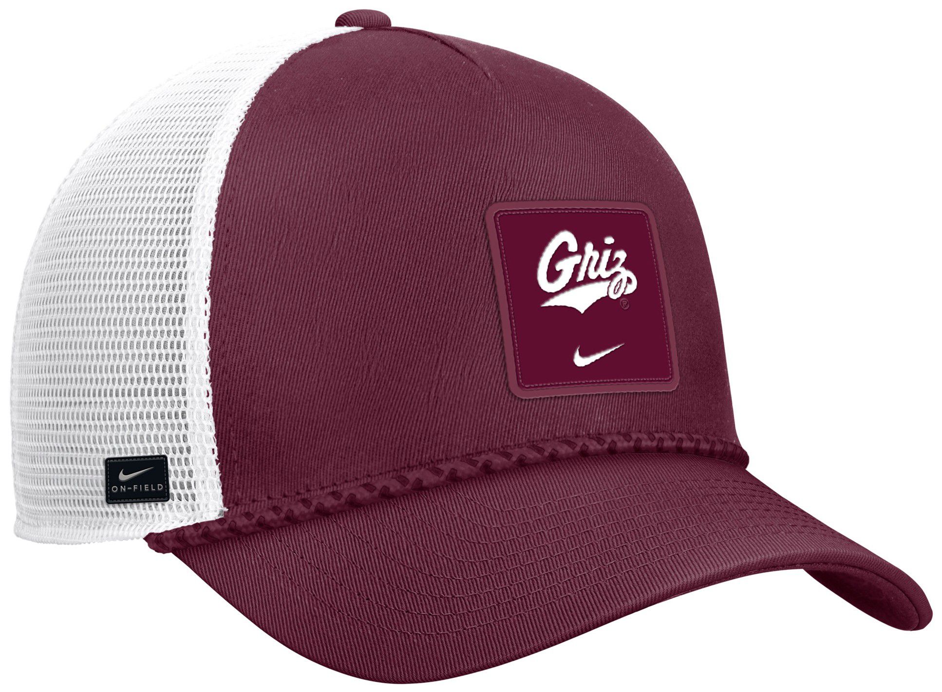 Nike Adult Montana Grizzlies Maroon Gameday Adjustable Trucker Hat, Men's, Red