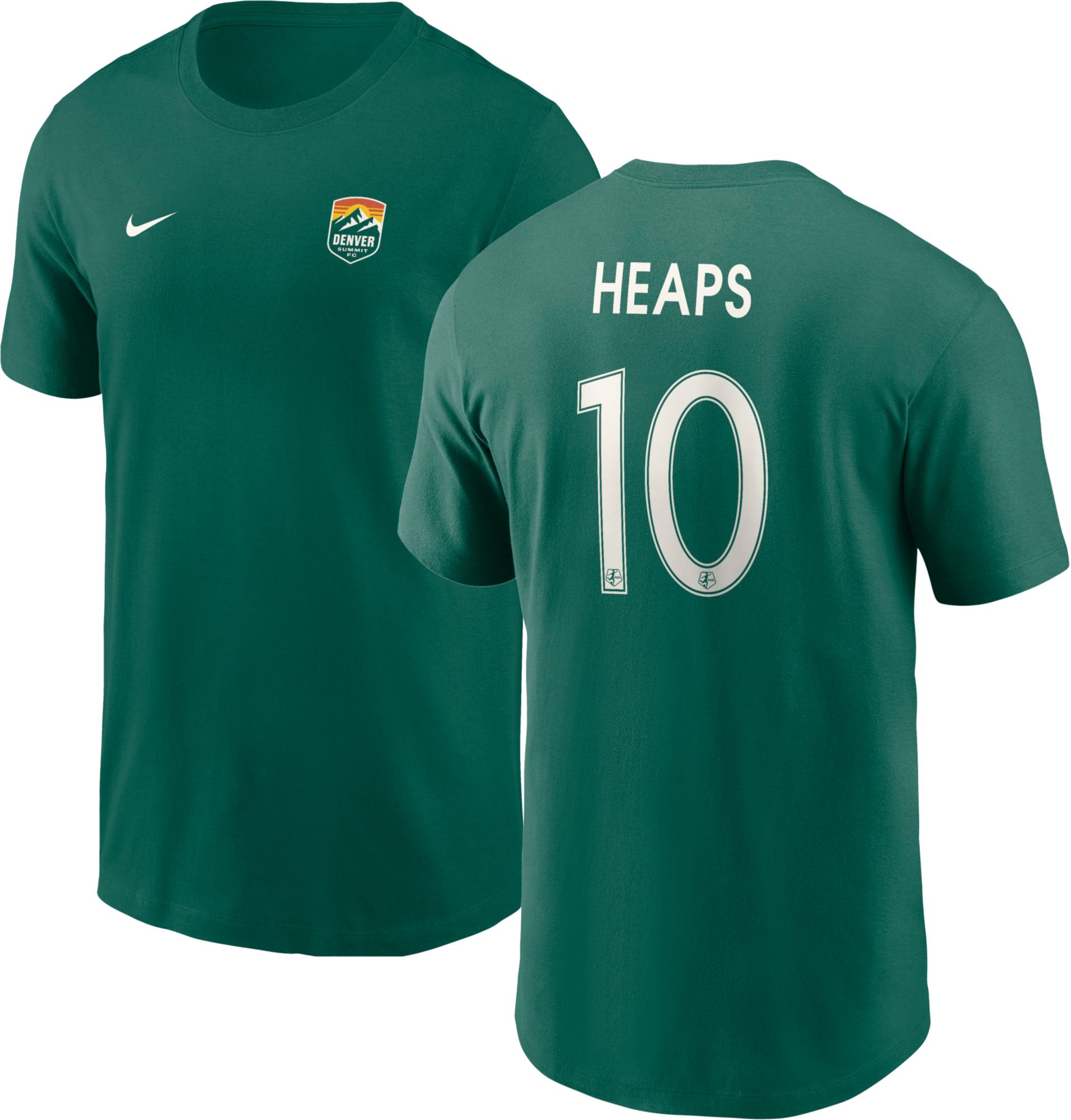 Nike Adult Denver Summit FC 2026 Lindsey Heaps #10 Green T-Shirt