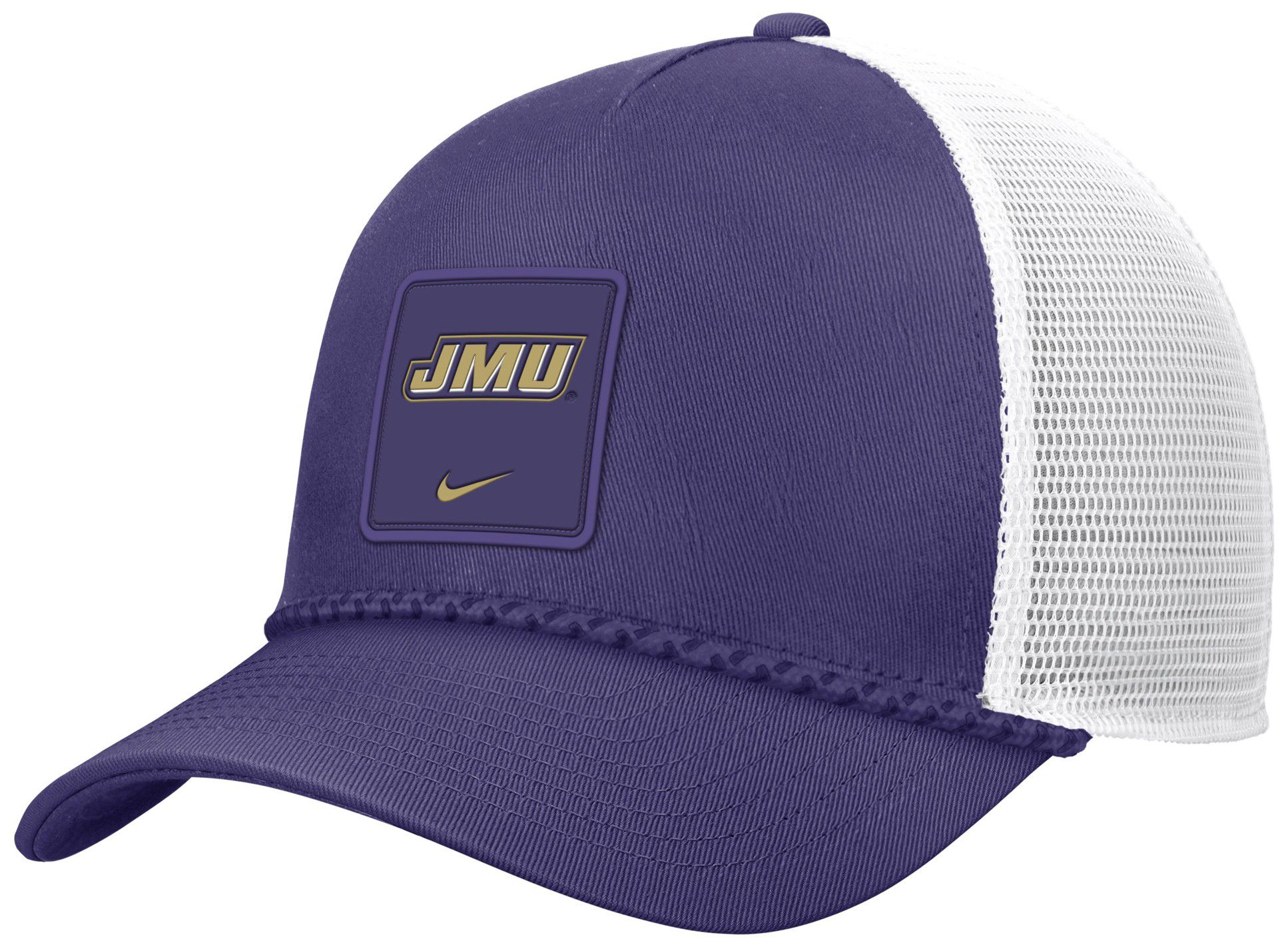 Nike Adult James Madison Dukes Purple Gameday Adjustable Trucker Hat