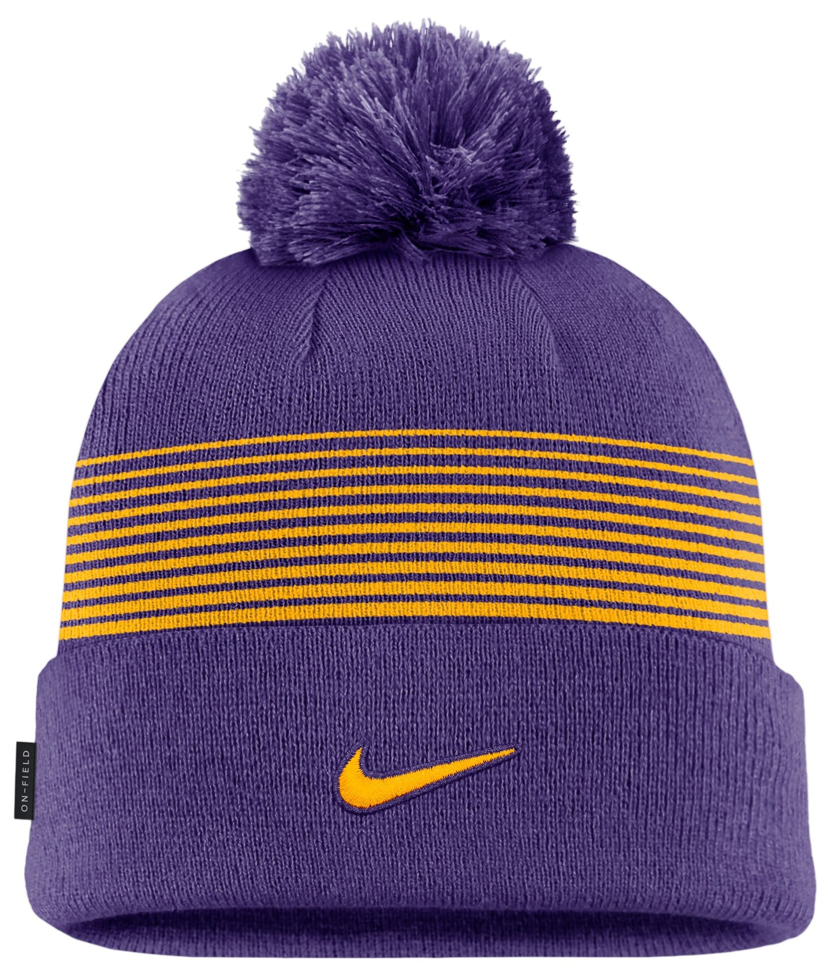 Nike Adult LSU Tigers Peak Gameday Cuffed Knit Pom Beanie