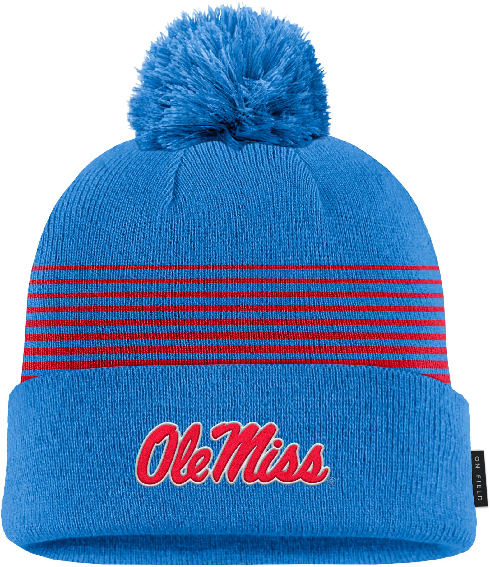 Nike Adult Ole Miss Rebels Peak Gameday Cuffed Knit Pom Beanie