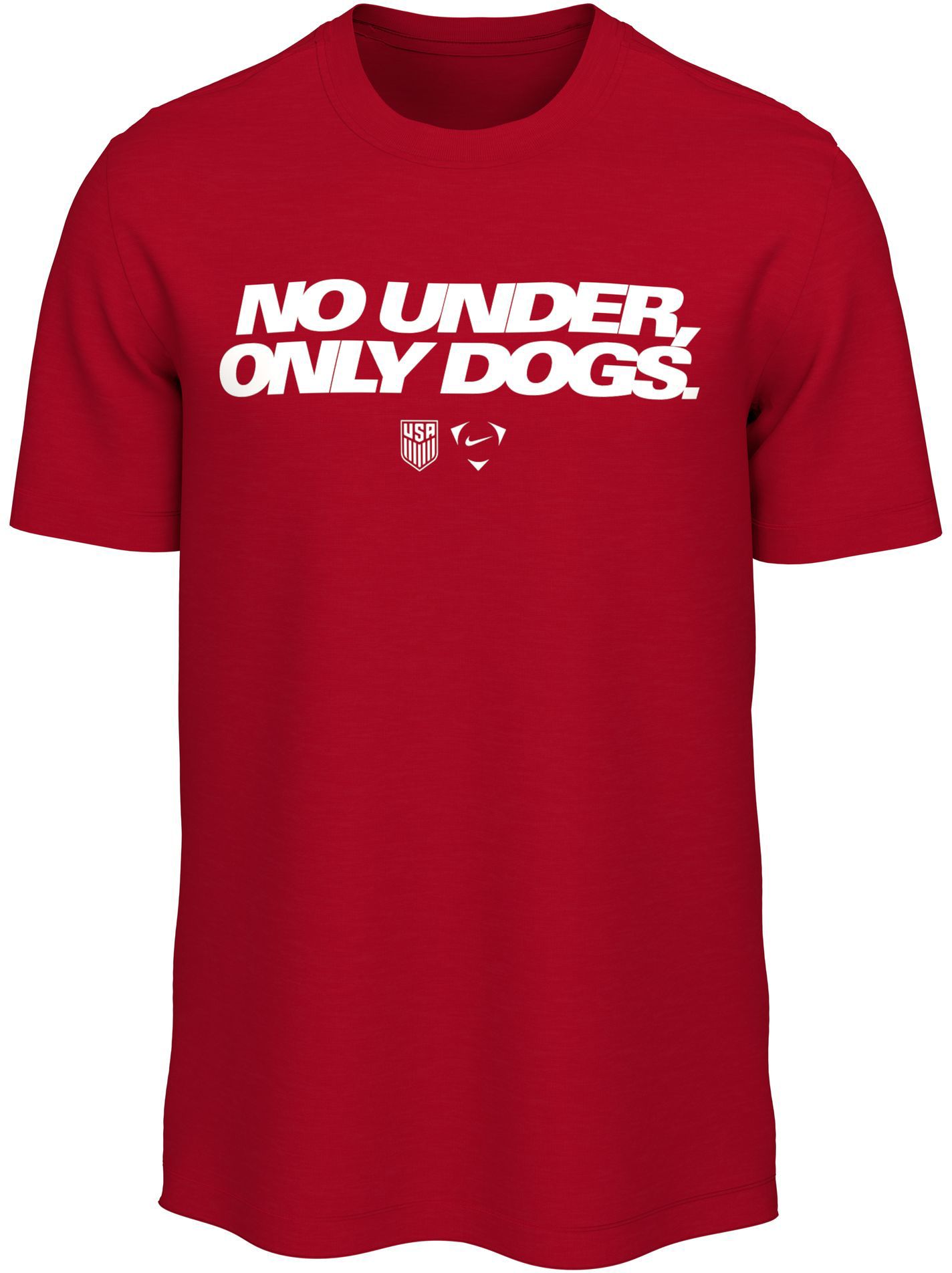Nike Adult USMNT "No Under, Only Dogs." Red T-Shirt