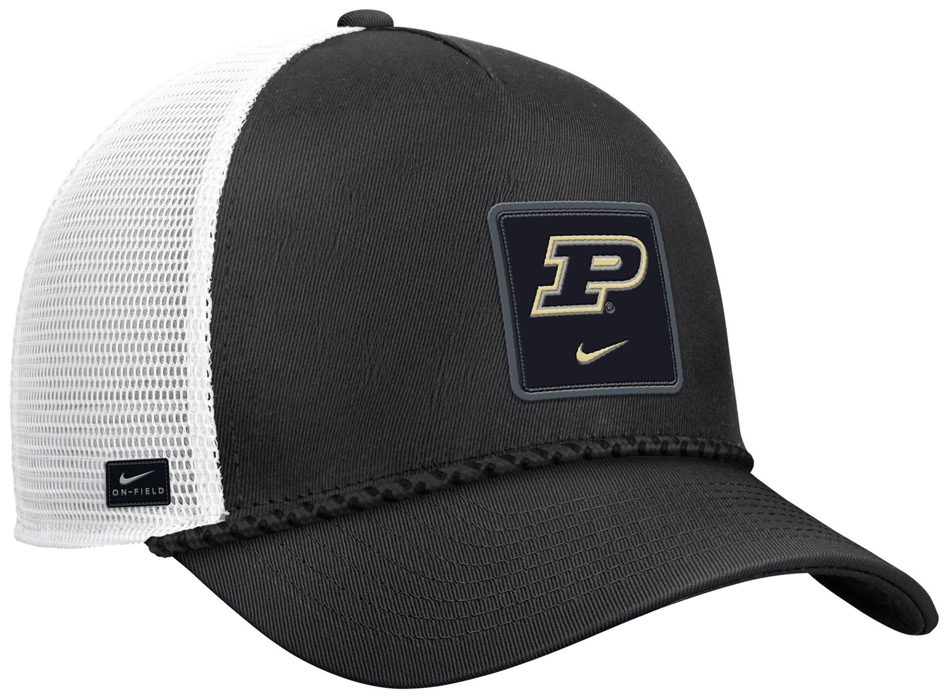 Nike Adult Purdue Boilermakers Black Gameday Adjustable Trucker Hat