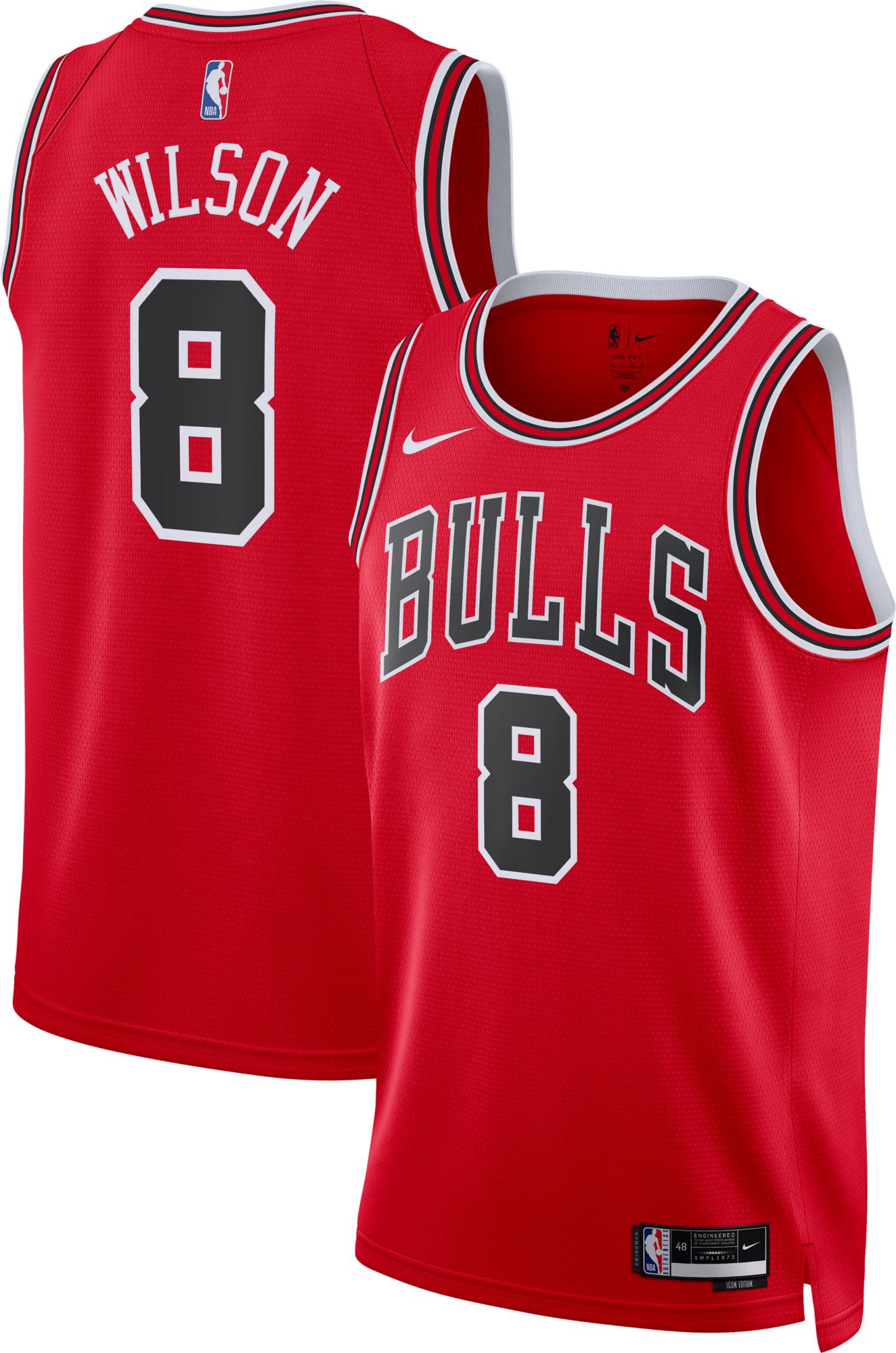 Nike Adult Chicago Bulls Caleb Wilson 2026 NBA Draft Pick Swingman Icon Jersey