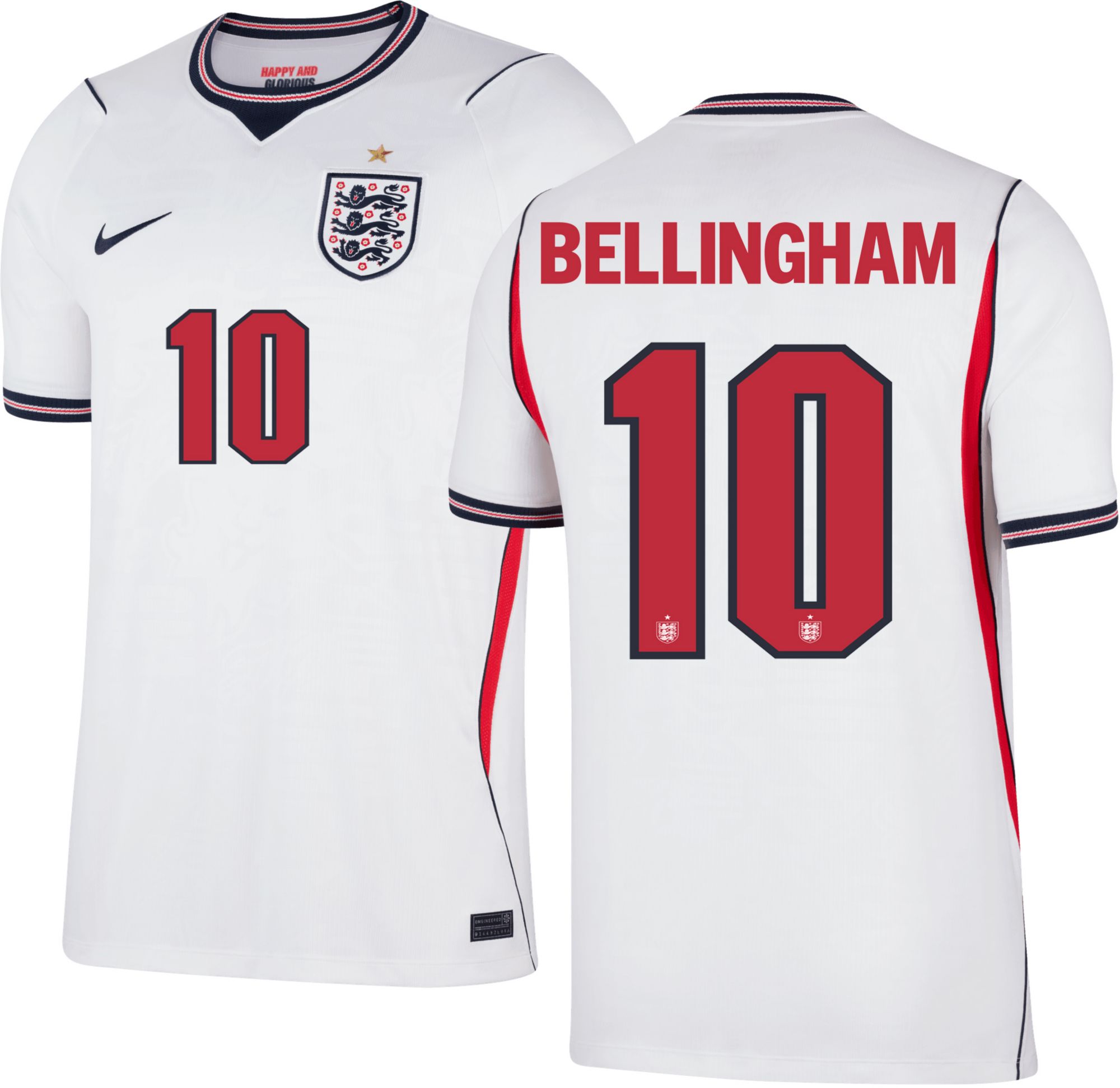 Nike Adult England Jude Bellingham #10 2026 Home Replica Jersey