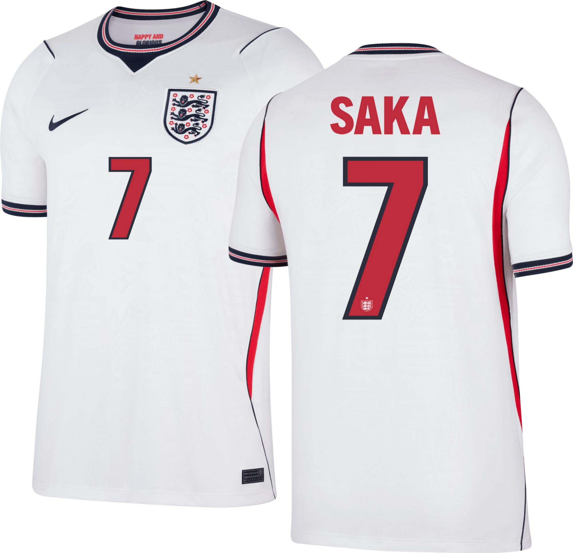 Nike Adult England Bukayo Saka #7 2026 Home Replica Jersey