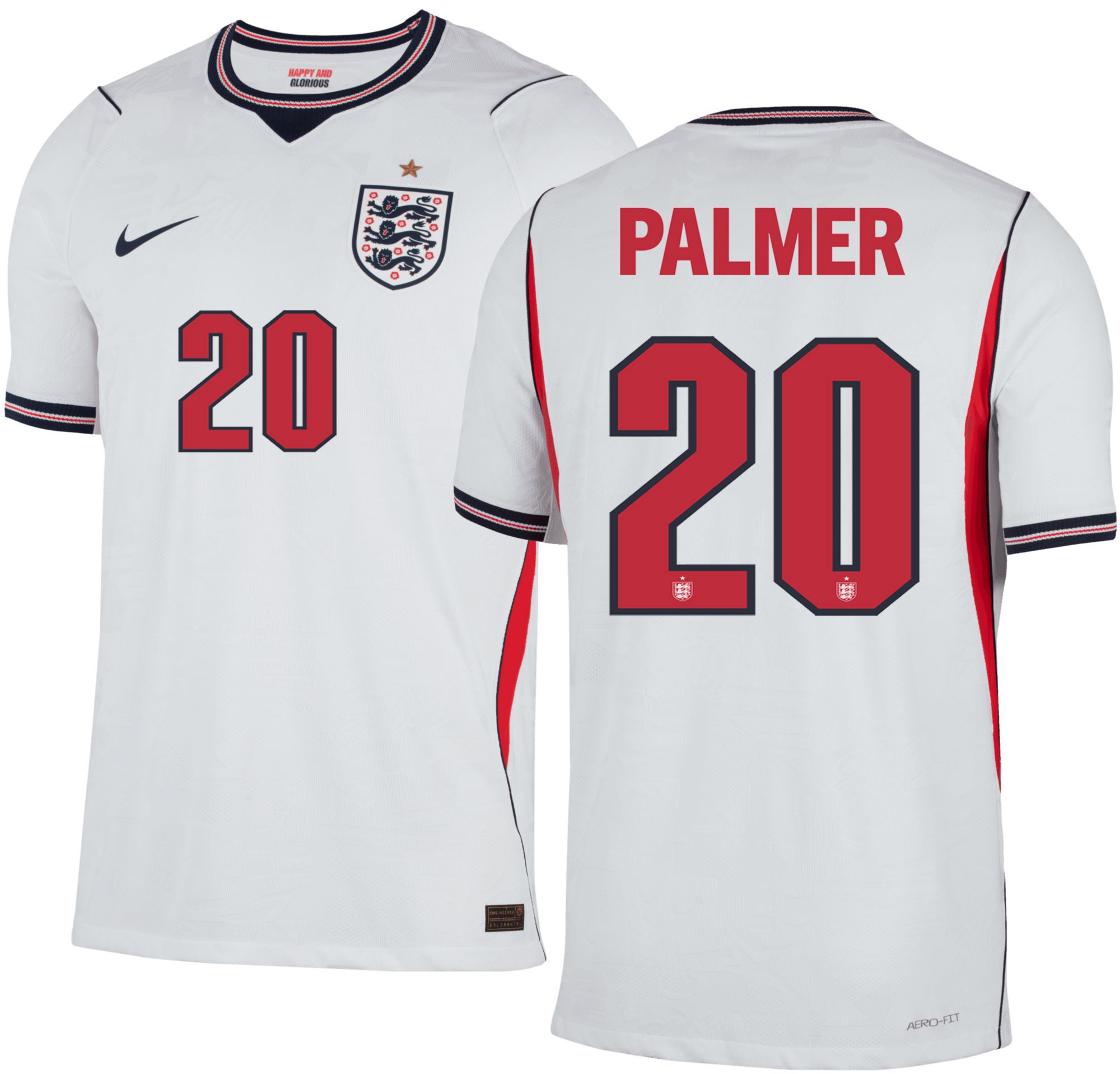 Nike Adult England Cole Palmer #20 2026 Home Authentic Jersey