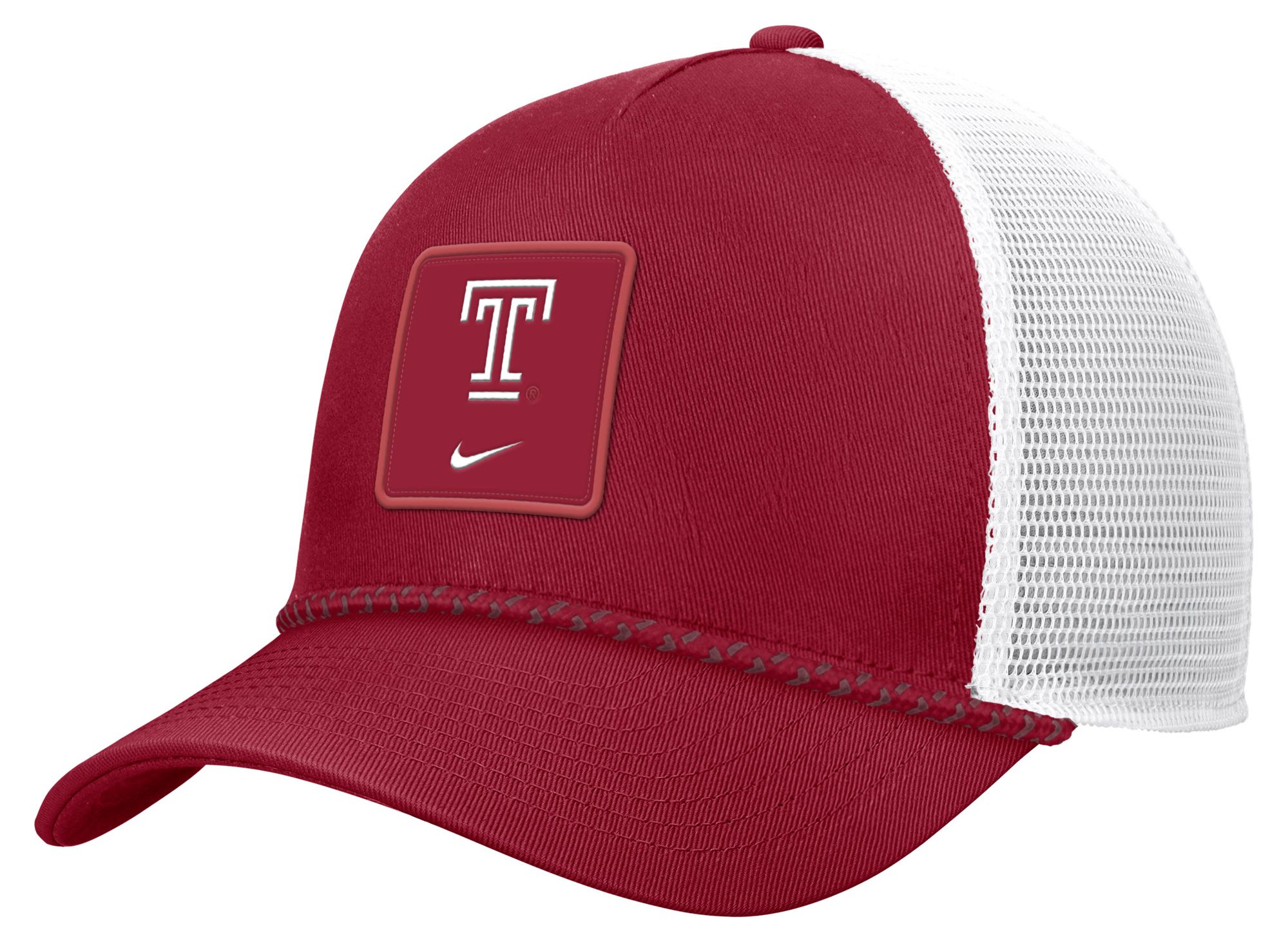 Nike Adult Temple Owls Crimson Gameday Adjustable Trucker Hat, Men's, Red