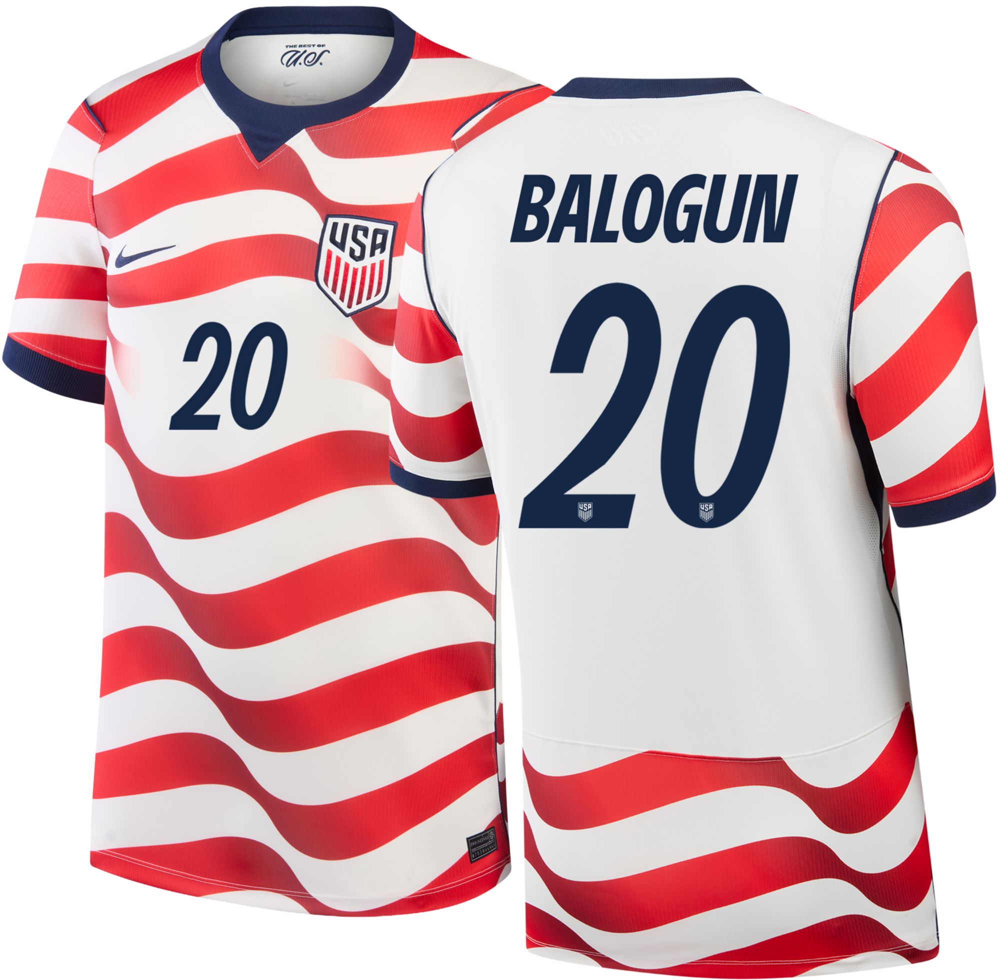 Nike Adult USMNT Folarin Balogun #20 2026 Home Replica Jersey