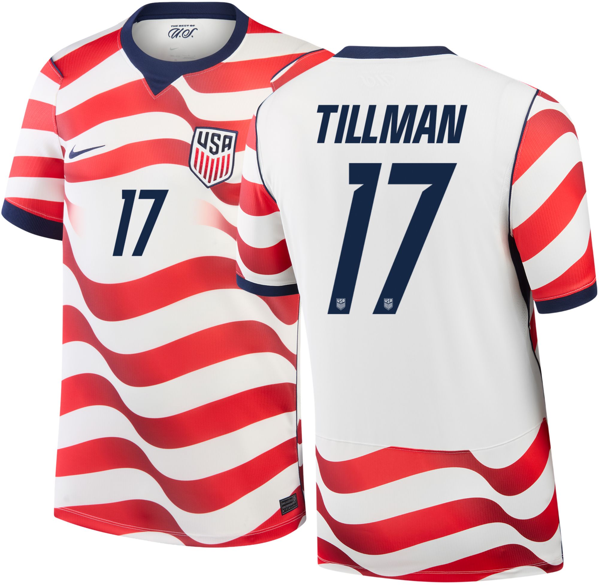 Nike Adult USMNT Malik Tillman #17 2026 Home Replica Jersey