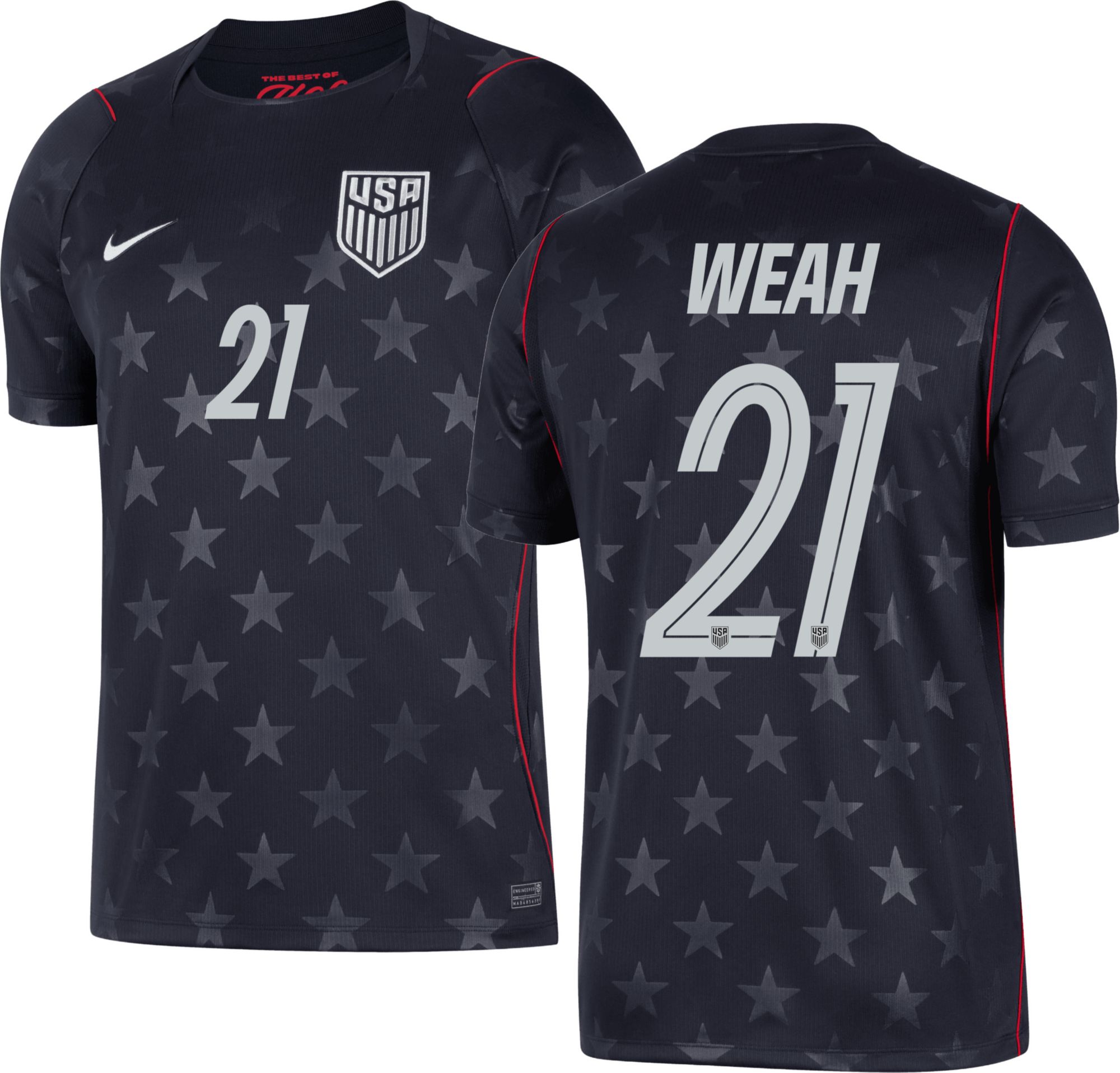 Nike Adult USMNT Timothy Weah #21 2026 Away Replica Jersey