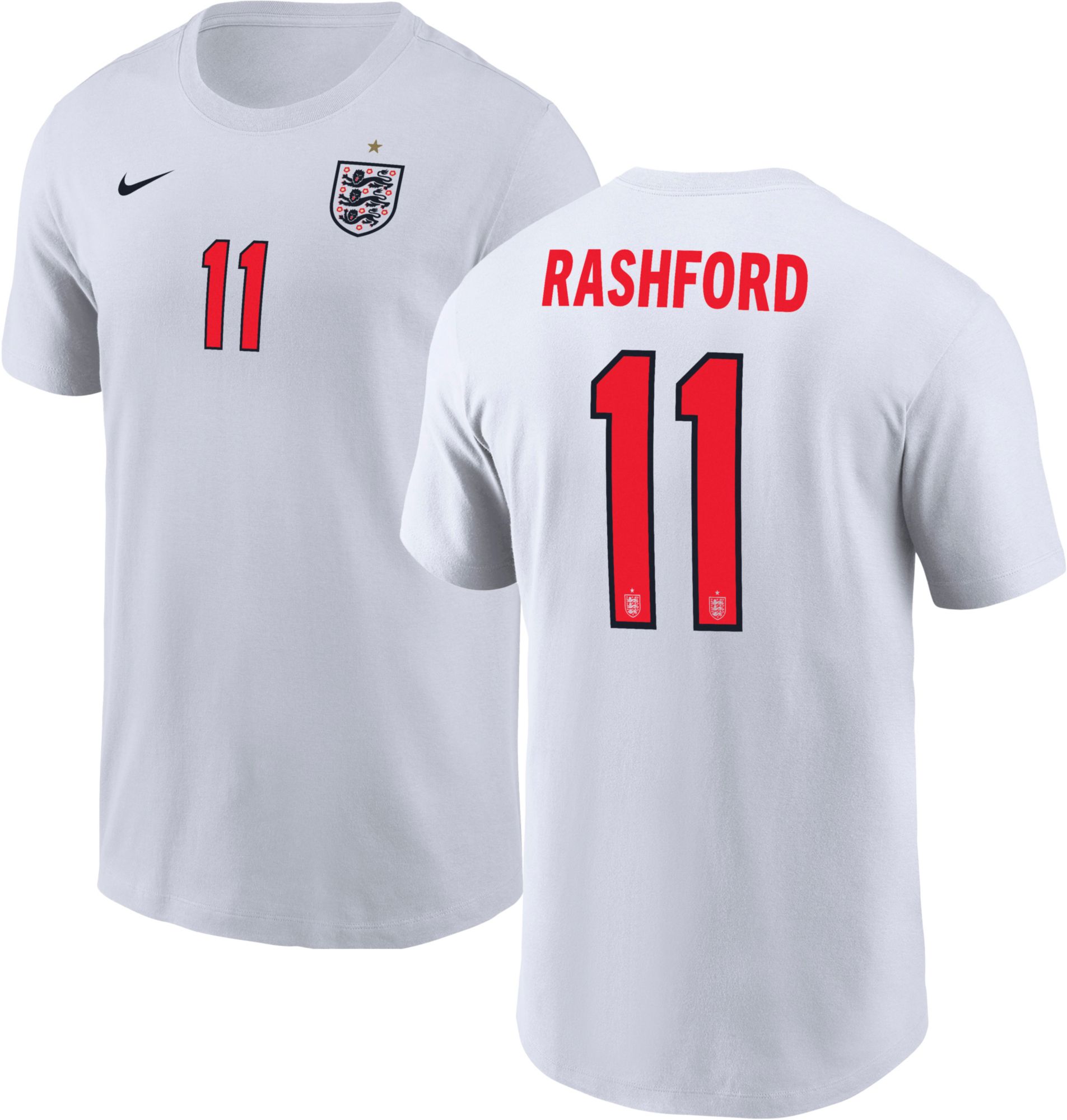Nike Adult England Marcus Rashford #11 Home T-Shirt