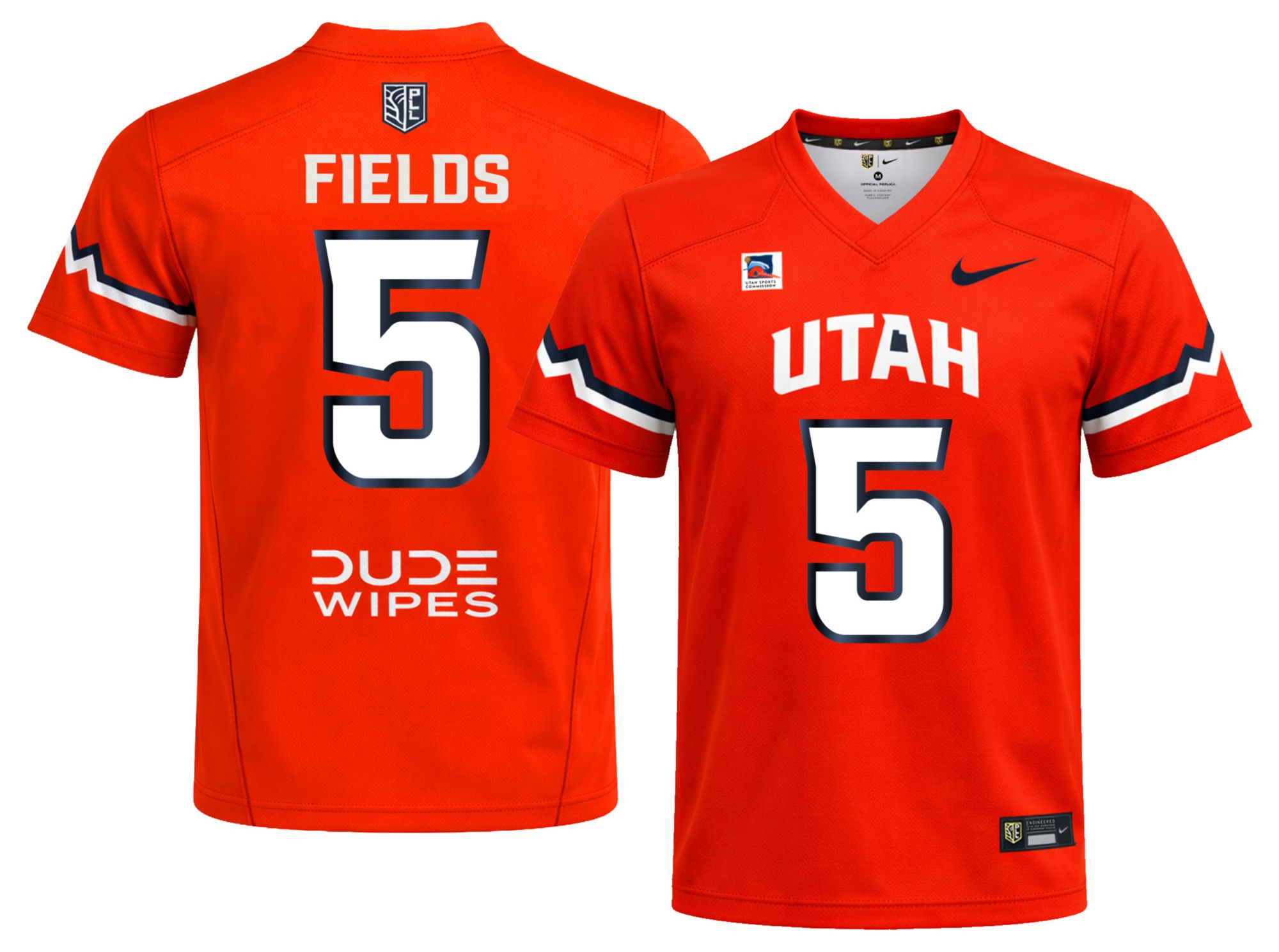Nike Adult Jake Fields #5 Orange Home Replica Jersey