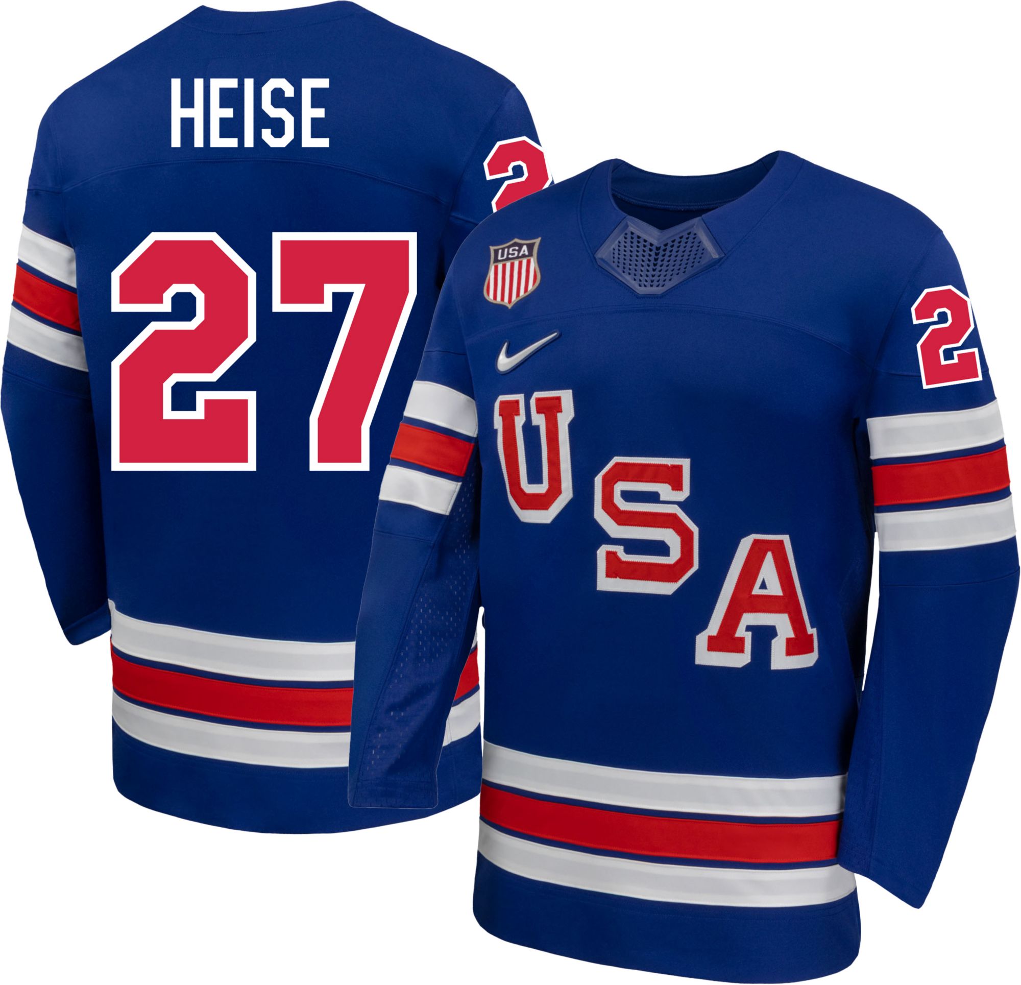 Nike Adult Team USA Blue Taylor Heise #27 Replica Jersey