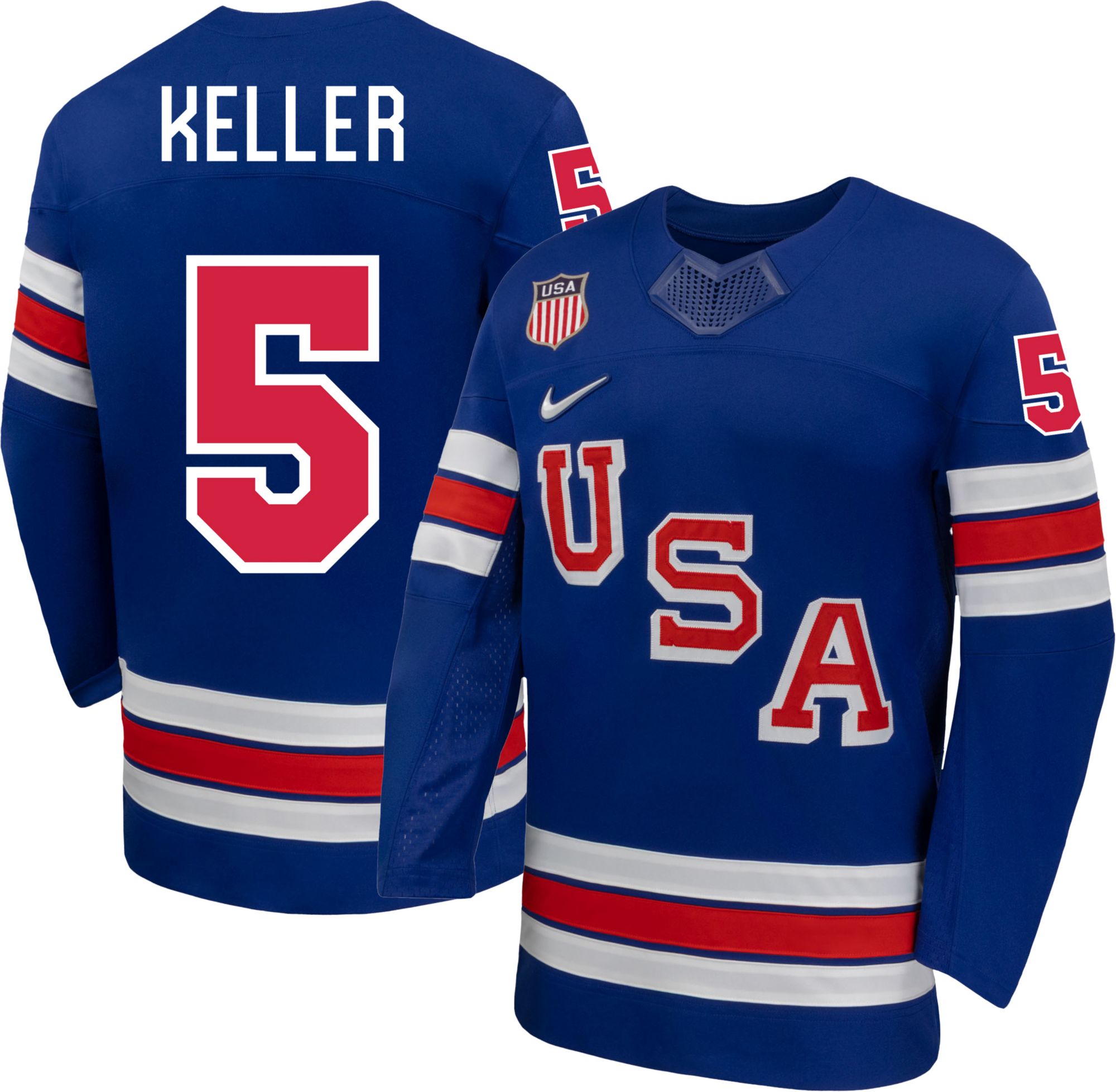 Nike Adult Team USA Blue Megan Keller #5 Replica Jersey