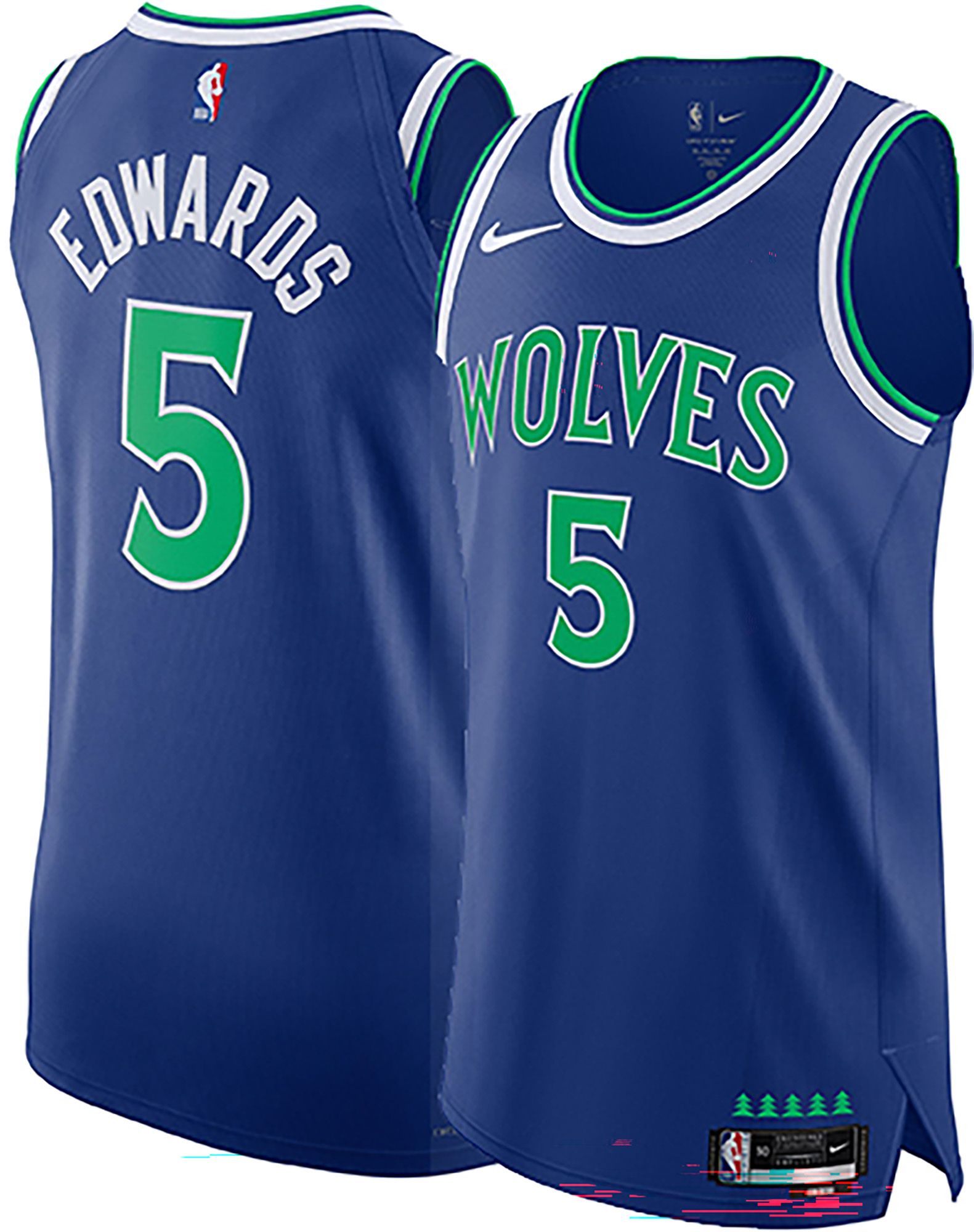 Nike Adult Minnesota Timberwolves Anthony Edwards #5 Orange Icon Authentic Jersey
