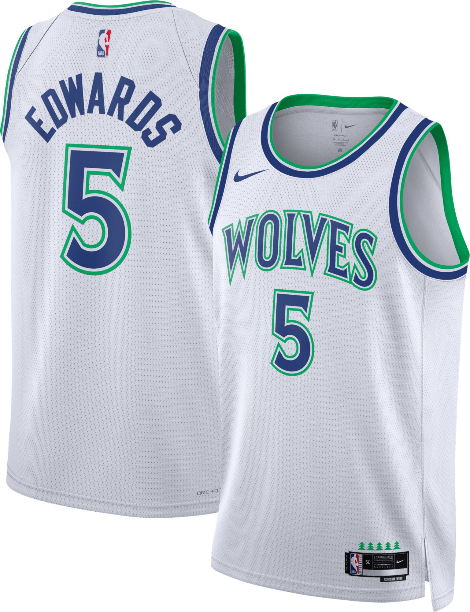 Nike Adult Minnesota Timberwolves Anthony Edwards Swingman Association Jersey