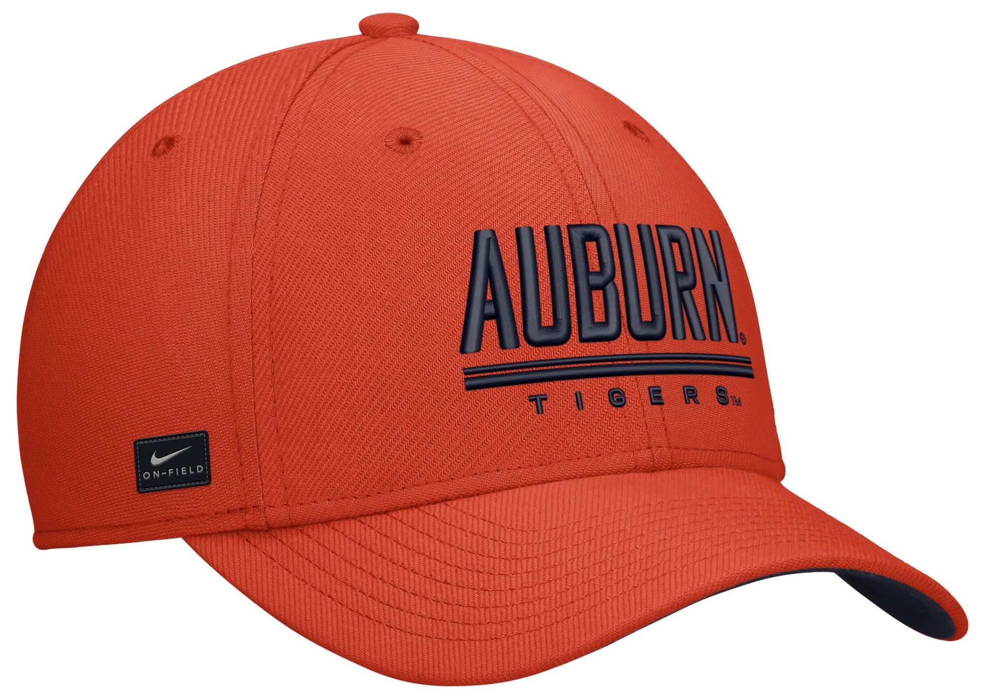 Nike Adult Auburn Tigers Orange Rise Swooshflex Dri-Fit Game Day Structured Hat