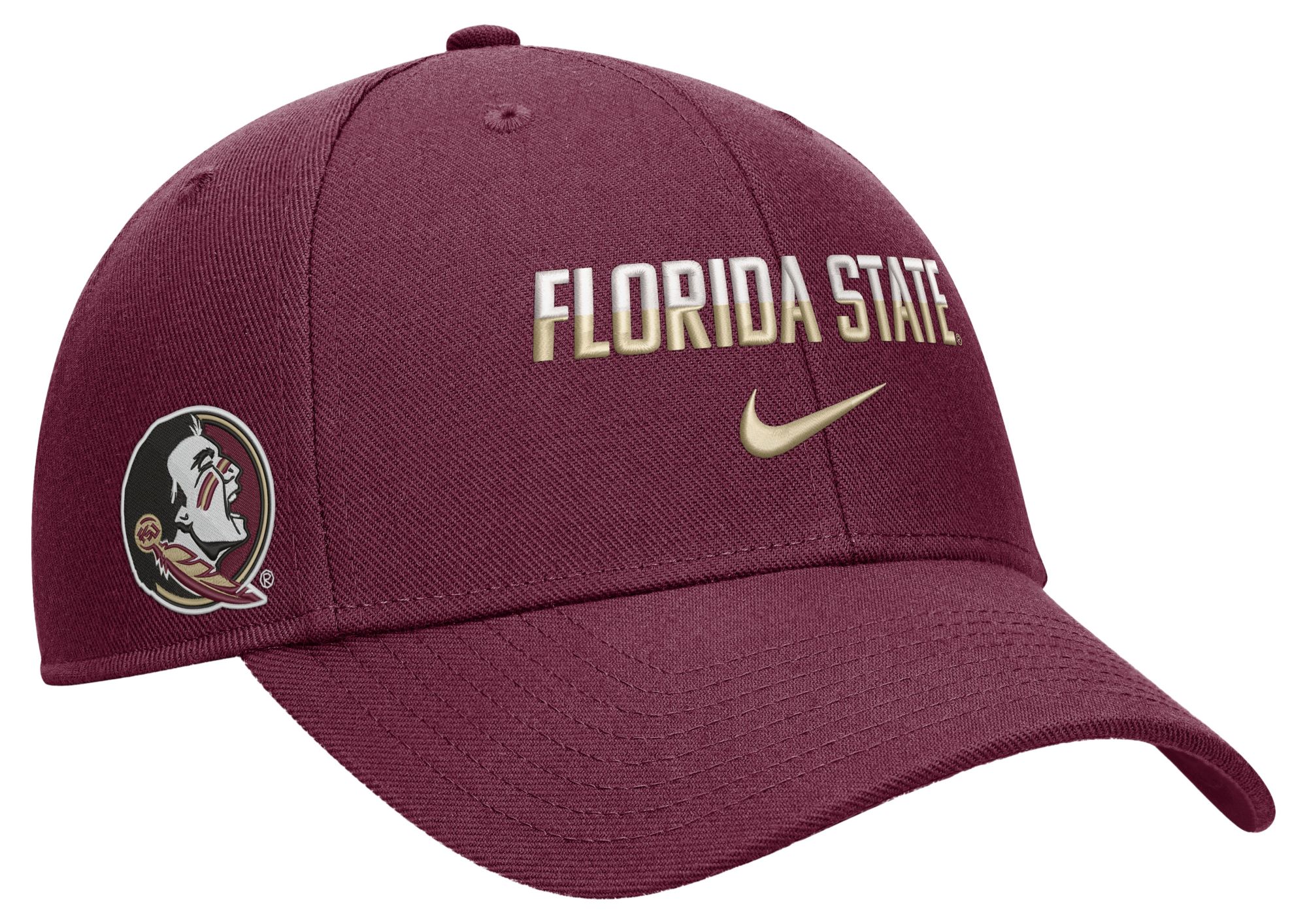 Nike Adult Florida State Seminoles Maroon Rise Game Day Structured Adjustable Hat
