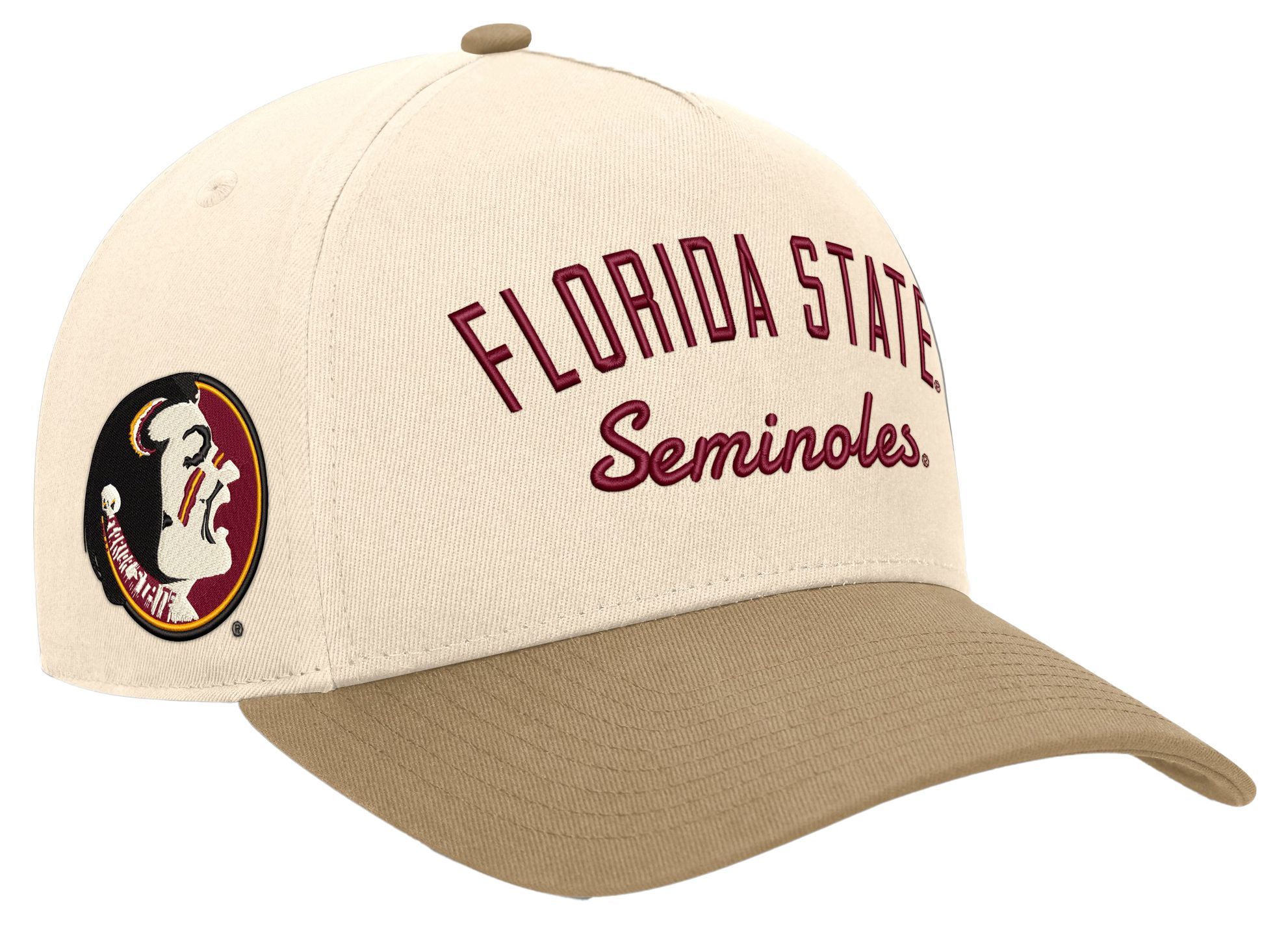 Nike Adult Florida State Seminoles Natural Rise Legacy A-Frame Structured Cap