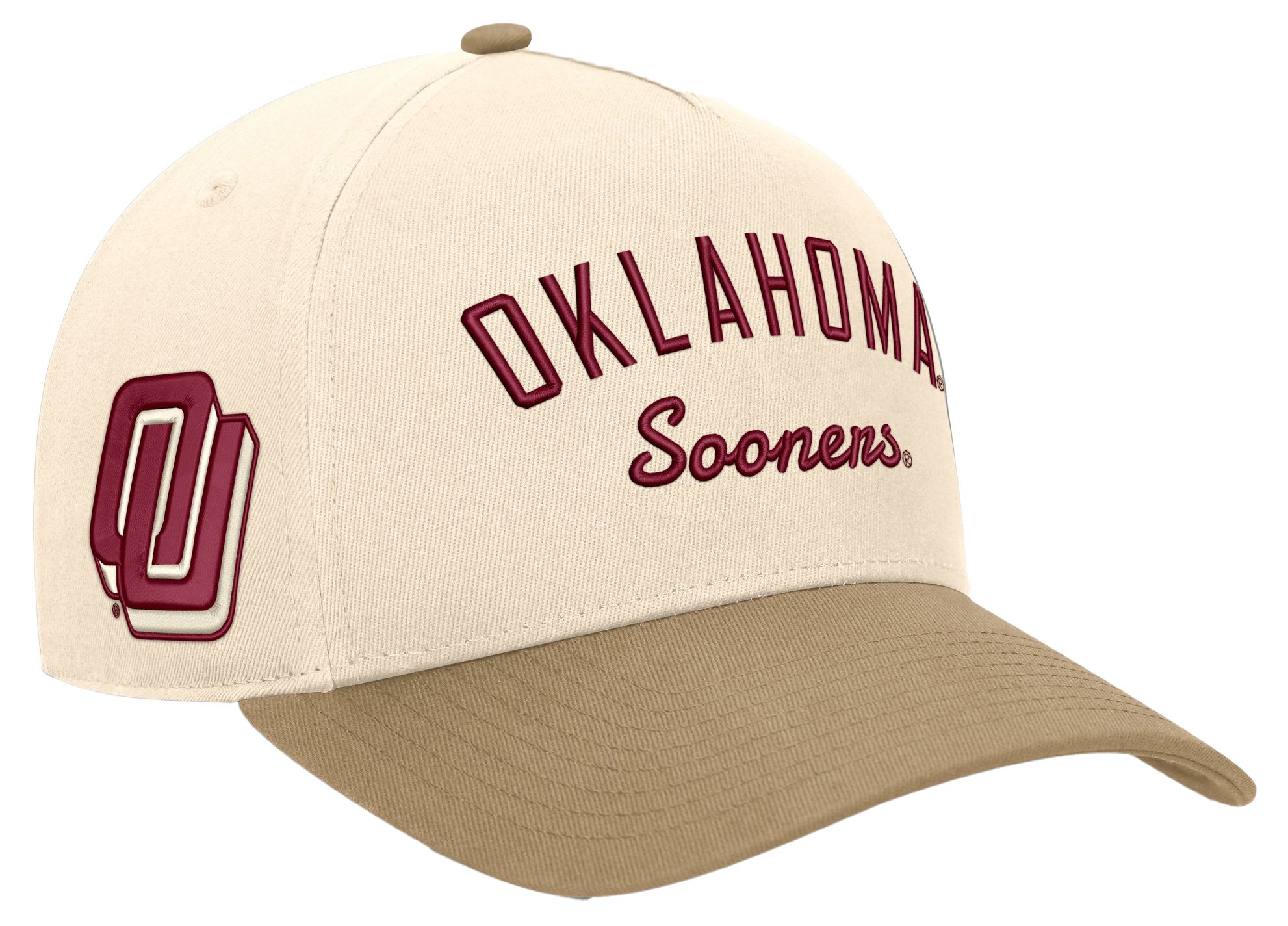 Nike Adult Oklahoma Sooners Natural Rise Legacy A-Frame Structured Cap
