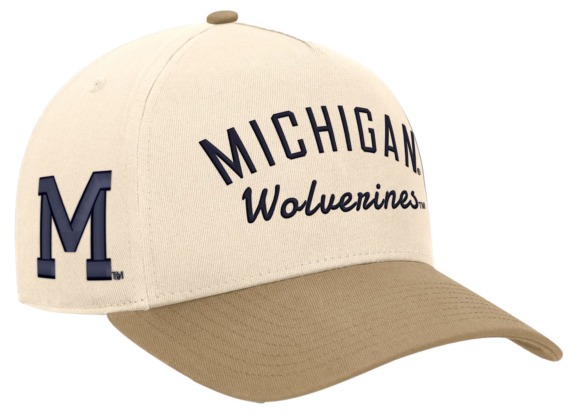 Nike Adult Michigan Wolverines Natural Rise Legacy A-Frame Structured Cap