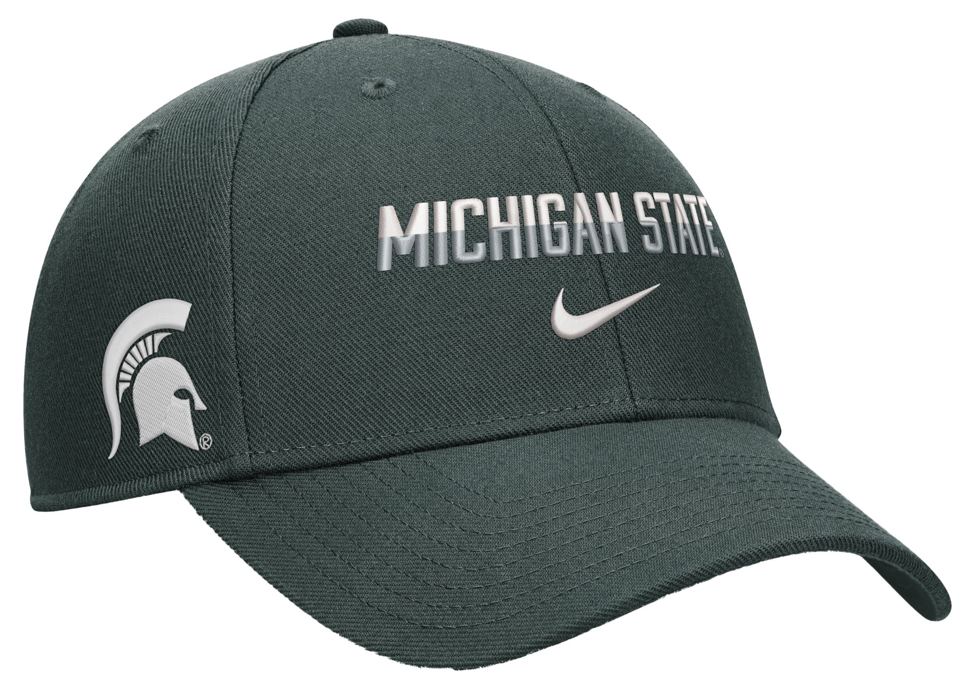 Nike Adult Michigan State Spartans Green Rise Game Day Structured Adjustable Hat