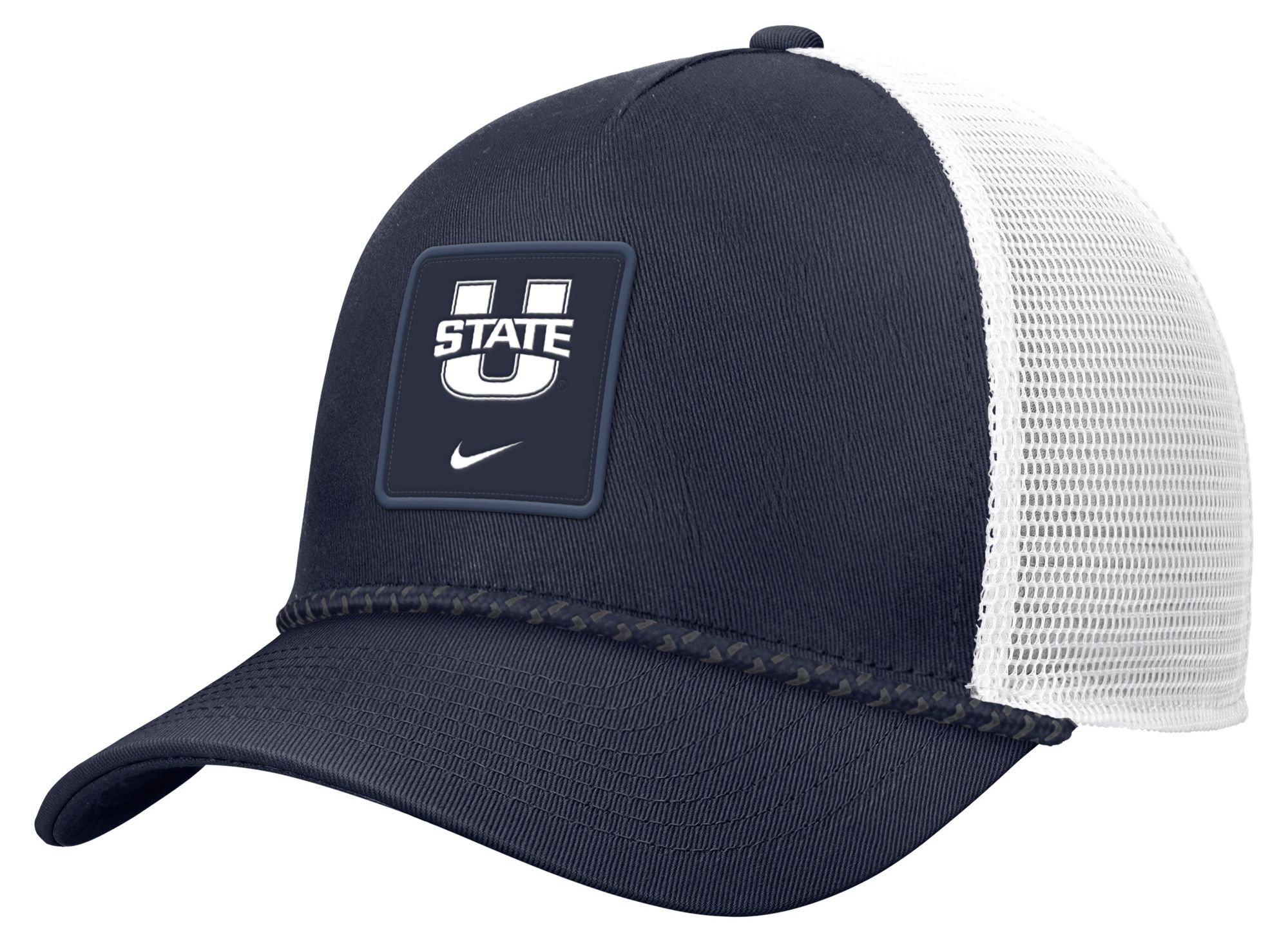 Nike Adult Utah State Aggies Navy Gameday Adjustable Trucker Hat, Men's
