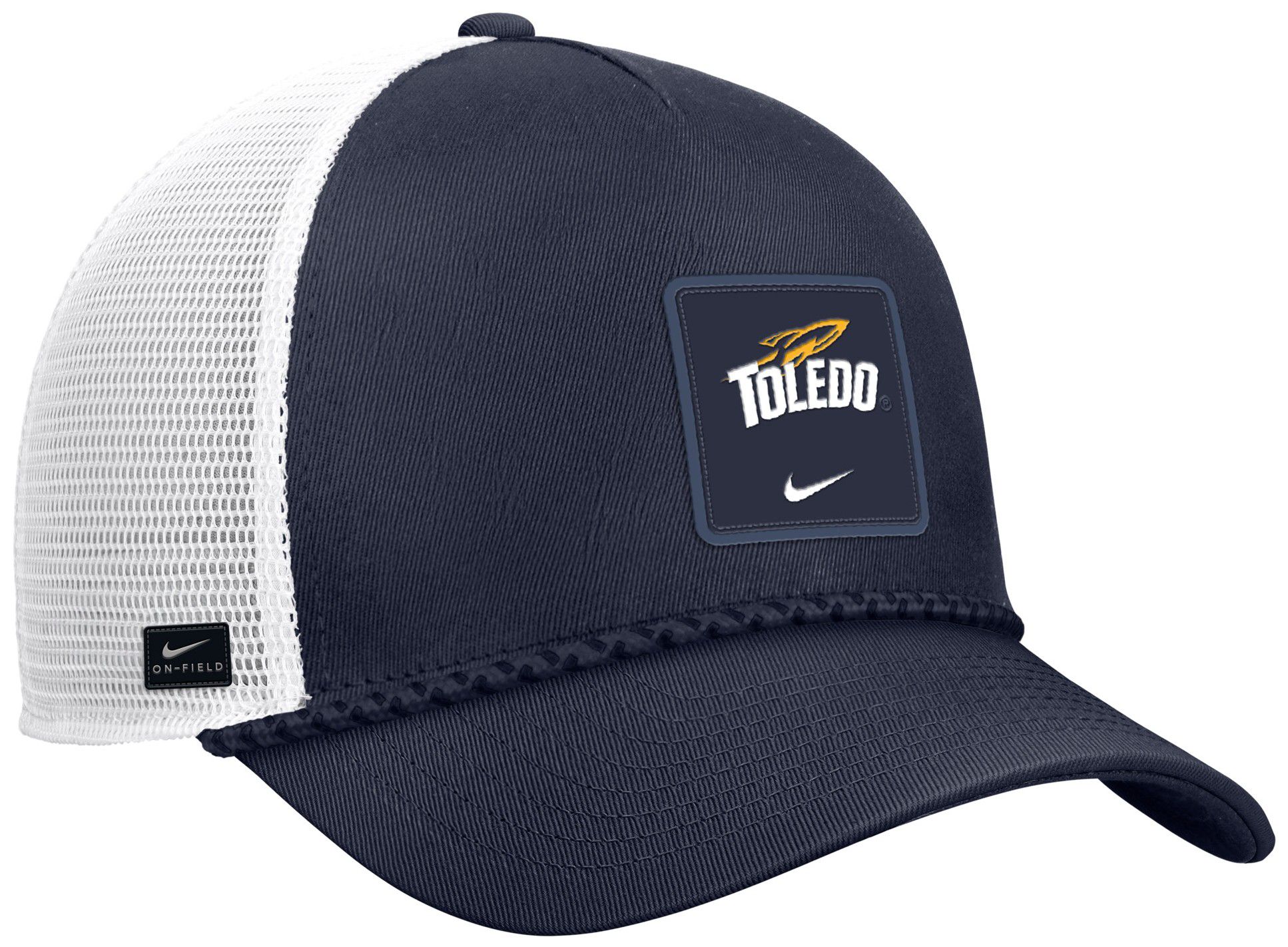 Nike Adult Toledo Rockets Navy Gameday Adjustable Trucker Hat