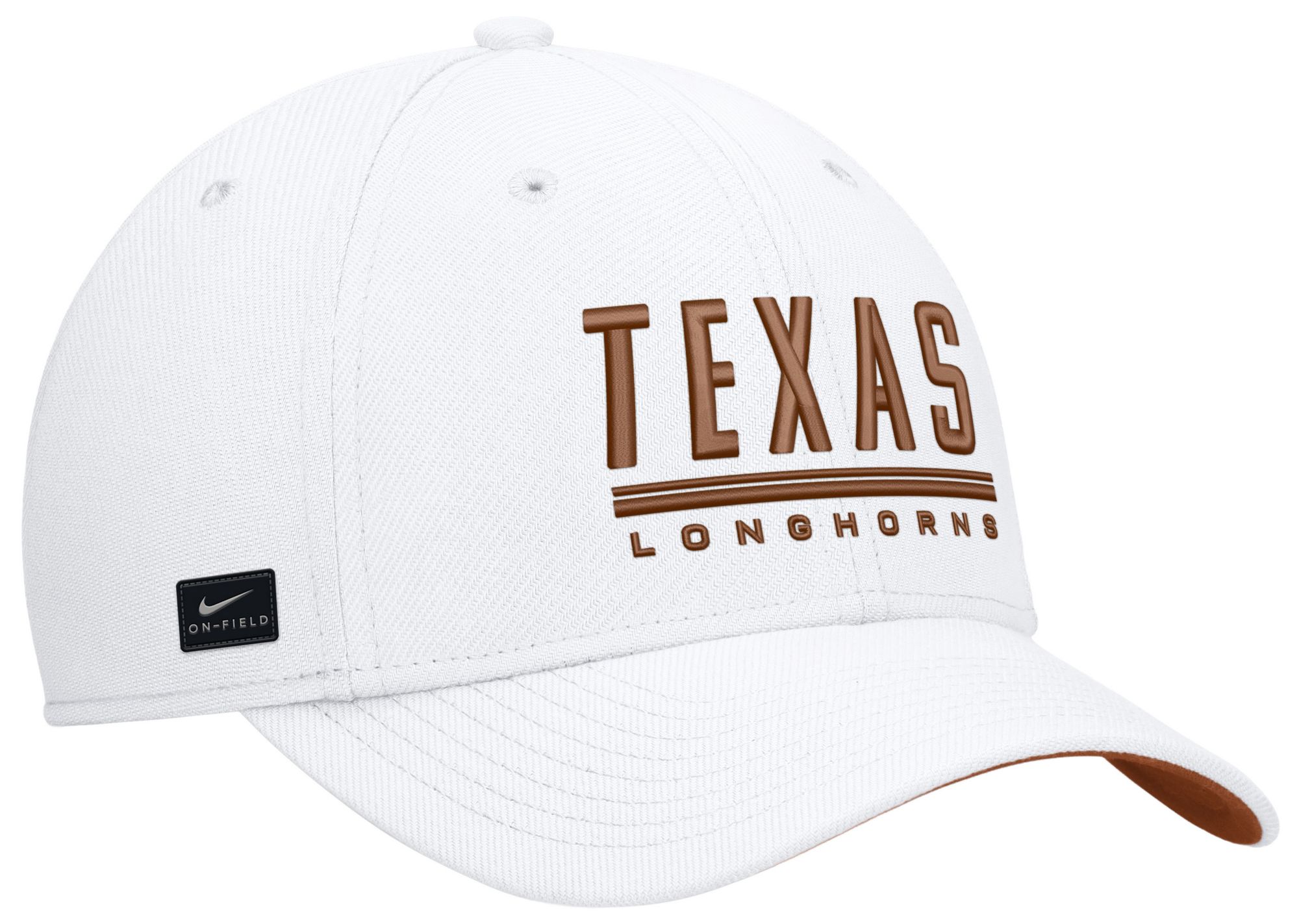 Nike Adult Texas Longhorns White Rise Swooshflex Dri-Fit Game Day Structured Hat