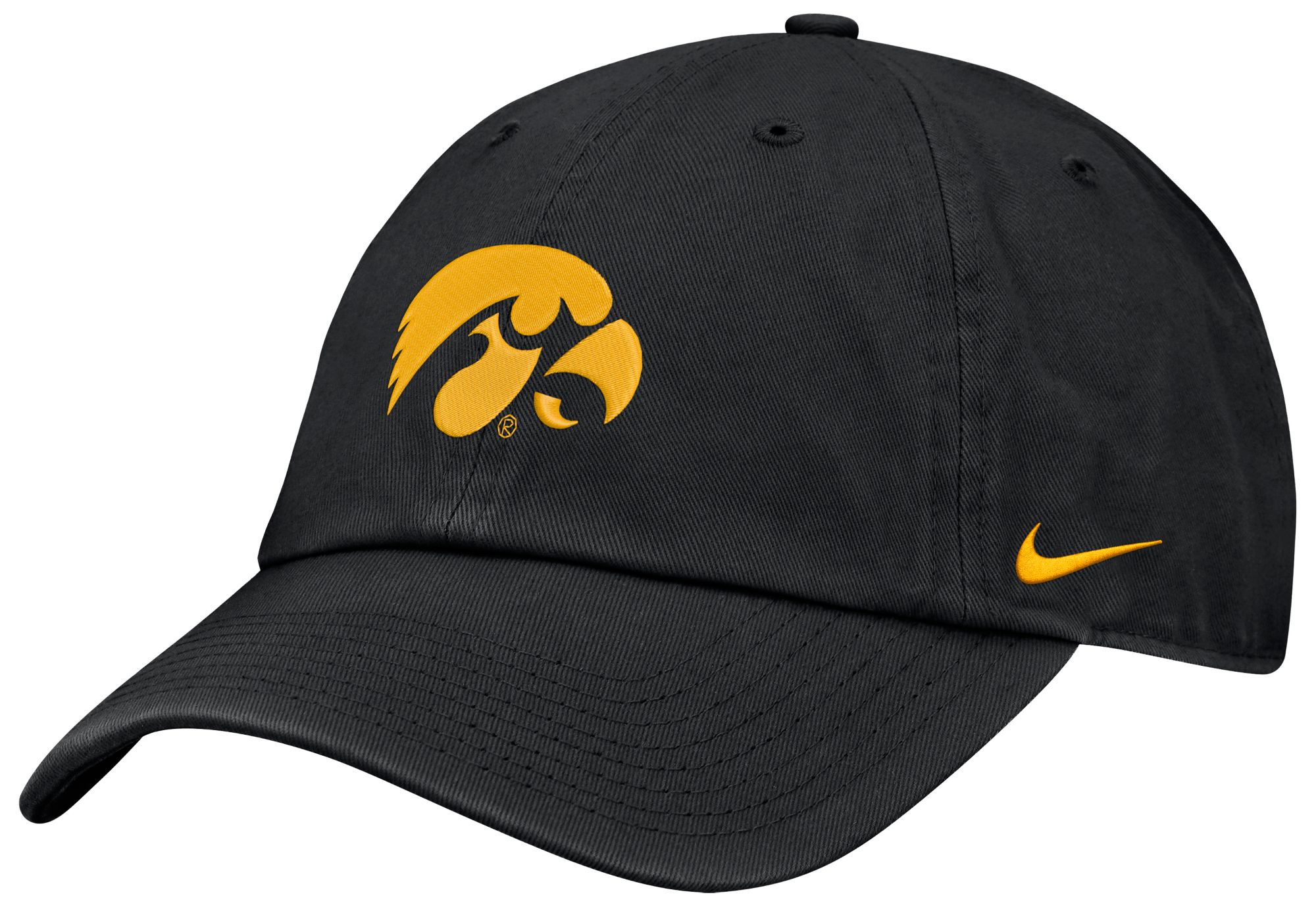 Nike Adult Iowa Hawkeyes Black Gameday Club Adjustable Cap
